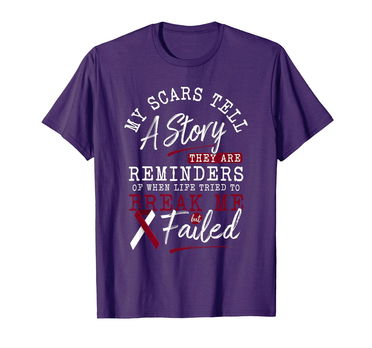 My Scars Tell a Story - Throat Head & Neck Cancer Awareness T-Shirt
