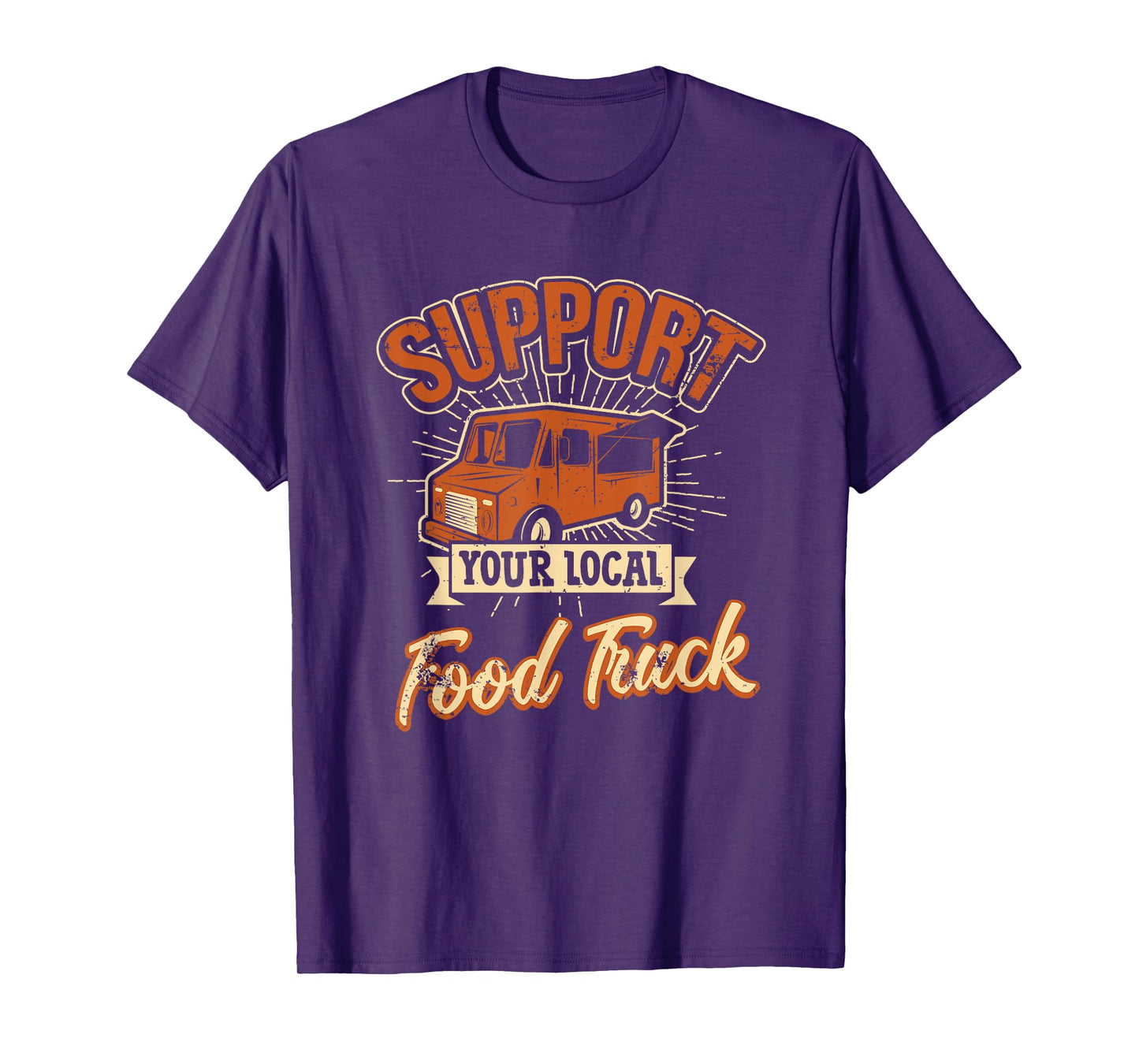 Support Your Local Food Truck Taco Cart Retro Style Gift T-Shirt
