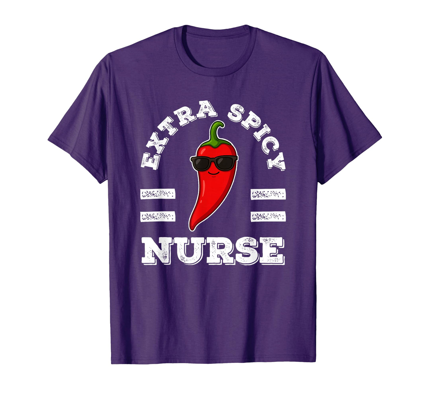 Extra Spicy Nurse Womens Foodie Humor Hot Chili Pepper Pun T-Shirt