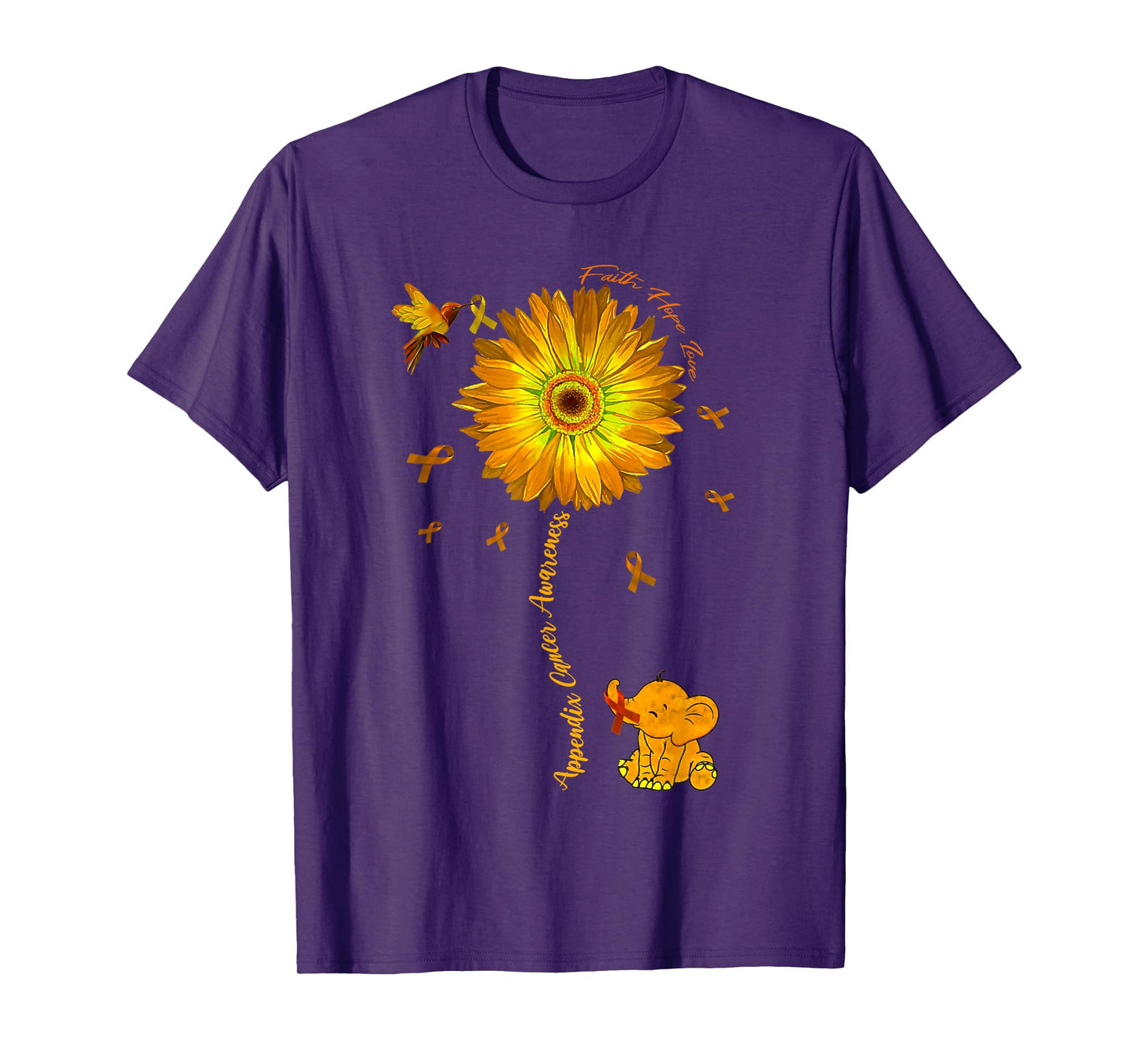 I wear amber for someone Appendix Cancer Awareness T-Shirt
