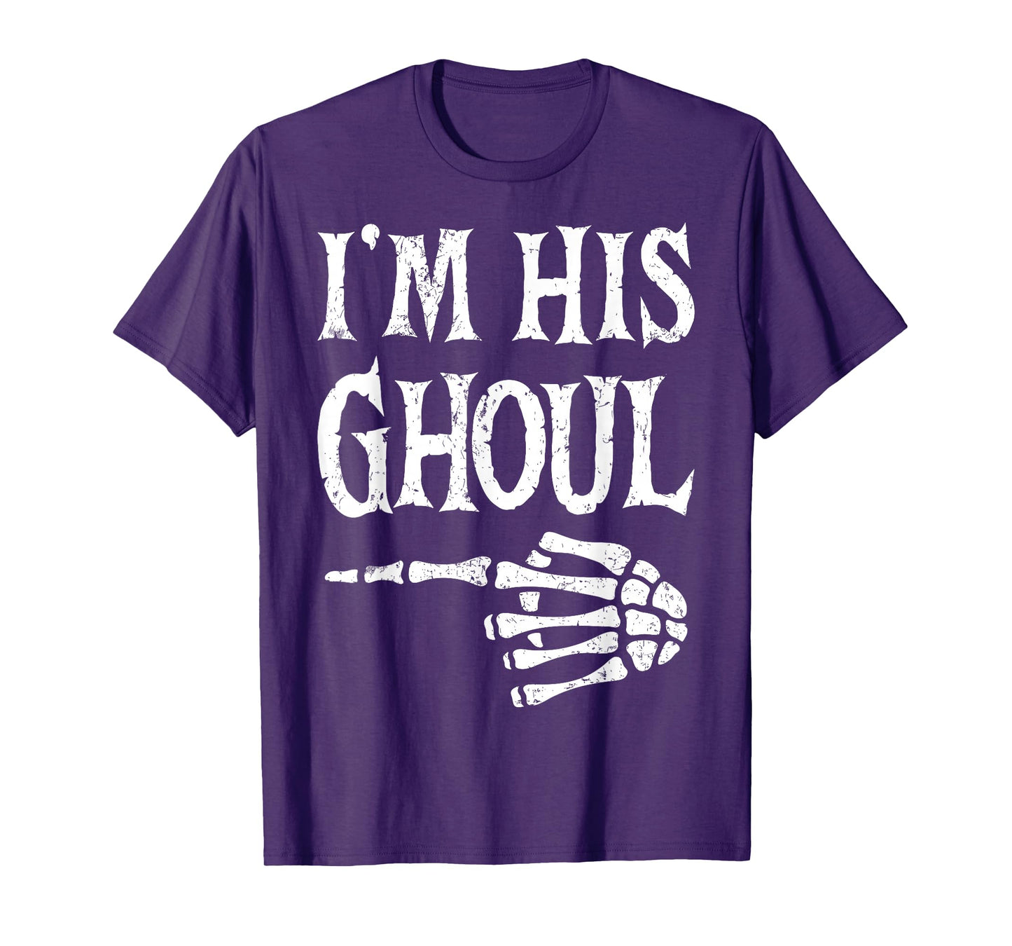 I’m Her Boo I’m His Ghoul Halloween Couples Matching Costume T-Shirt