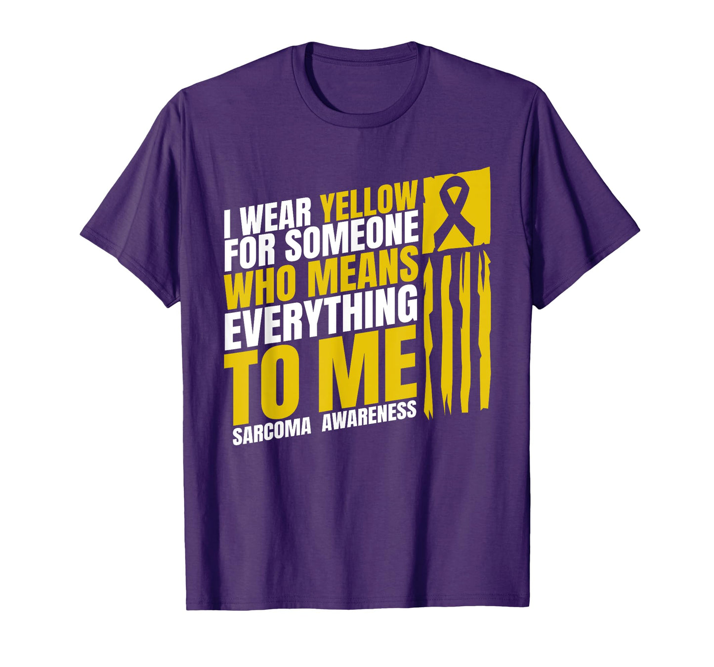 Sarcoma Awareness Month I Wear Yellow Bone Cancer T-Shirt