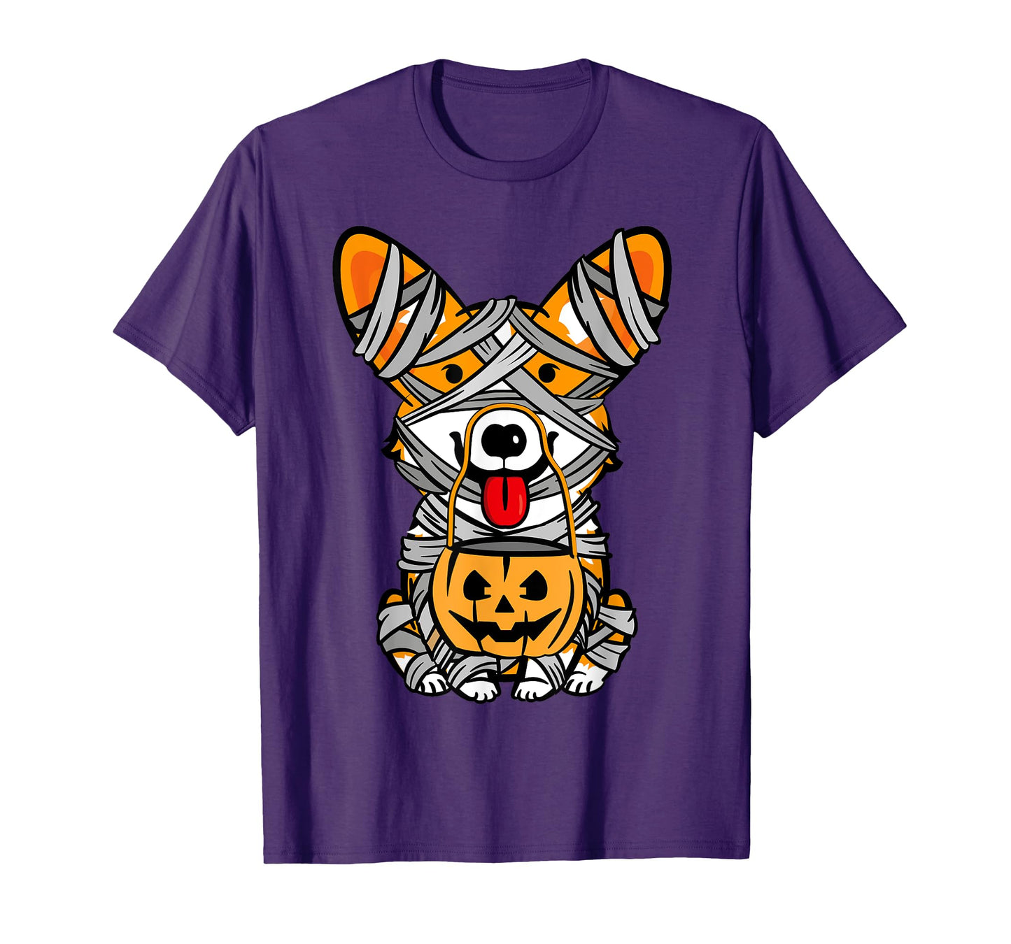 Cute Halloween Costume Welsh Corgi Mummy Dog Lover Design T-Shirt for Men Women Kids