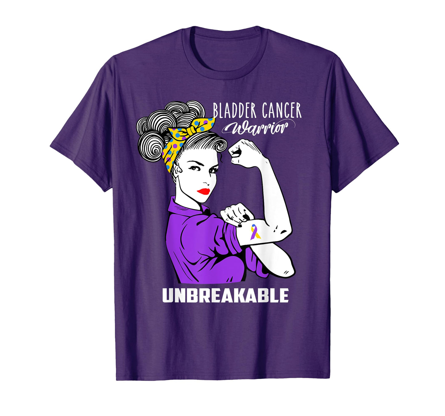 Bladder Cancer Awareness T-Shirt Unbreakable Warrior Shirt T-Shirt