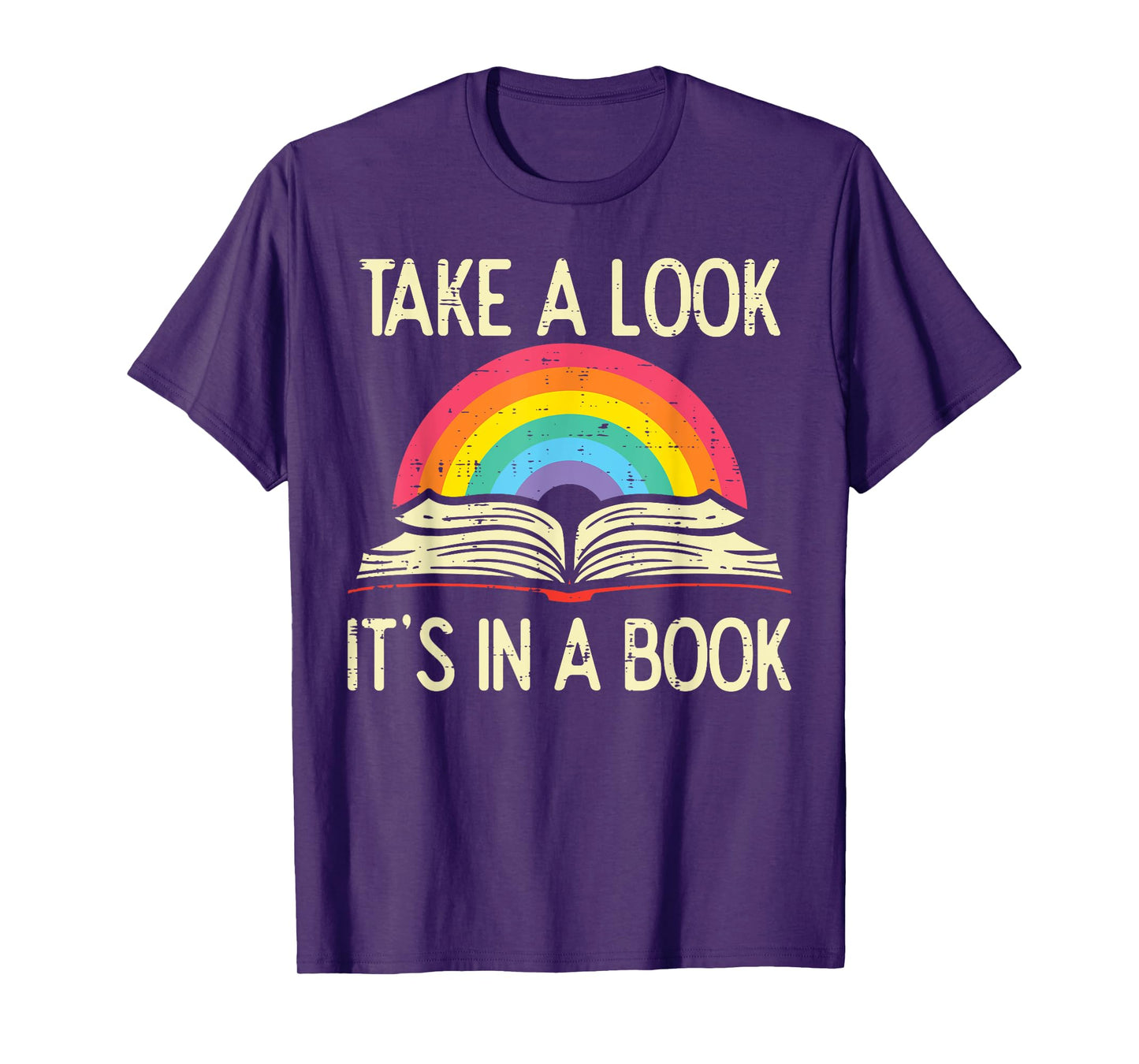 Take A Look Its In A Book Vintage Reading Bookworm Librarian T-Shirt