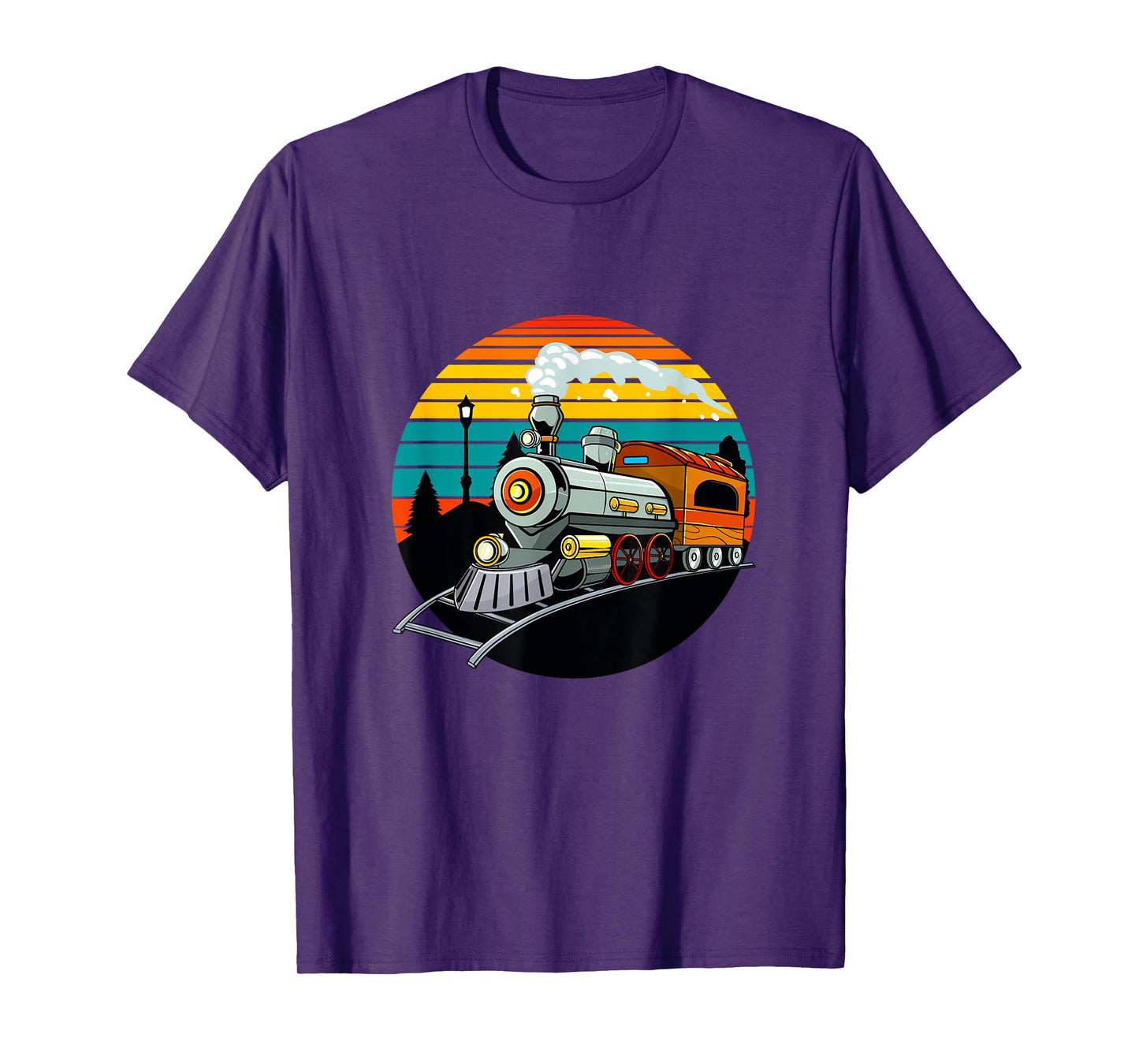 Train Lovers Retro Vintage Railroads Men Boys Kids Toddlers T-Shirt