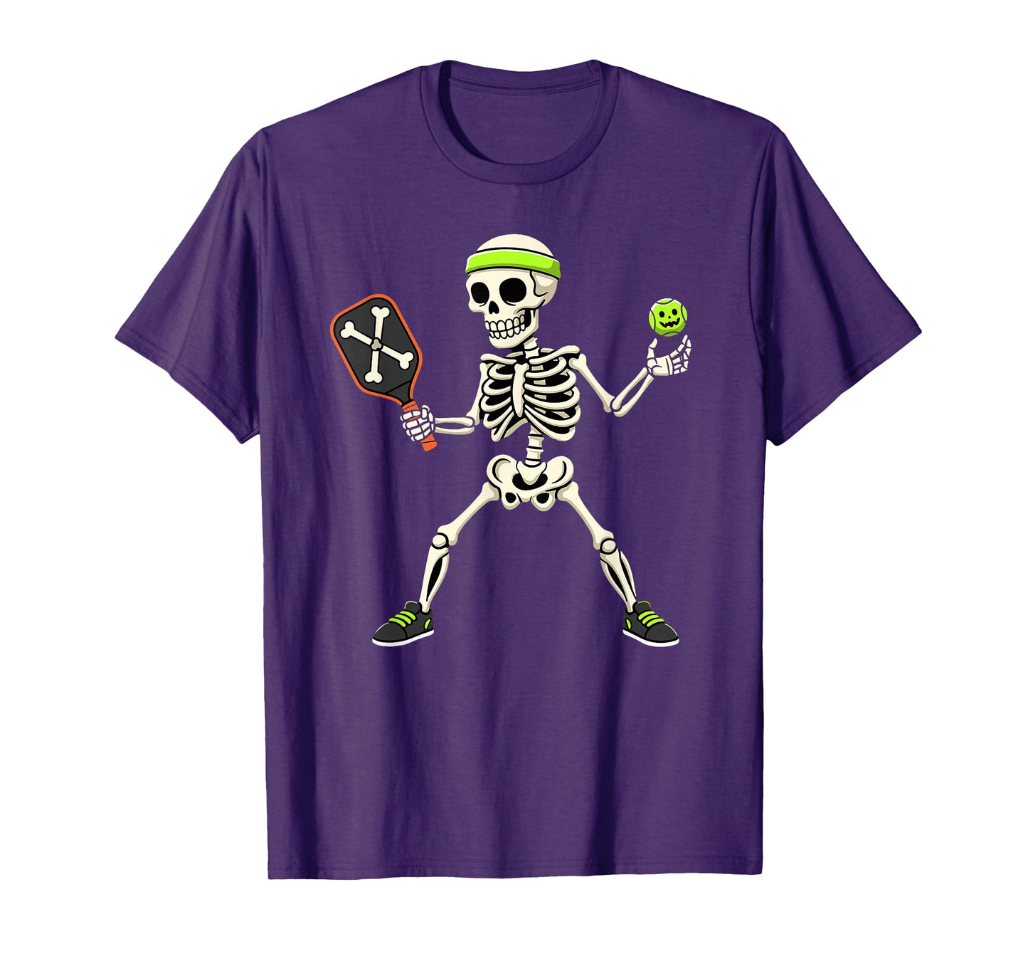 Funny Pickleball Skeleton Halloween Costume T-Shirt