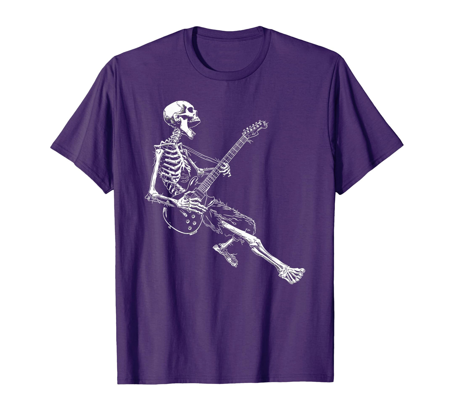 Skeleton playing Guitar Rock And Roll Band Rock On men woman T-Shirt