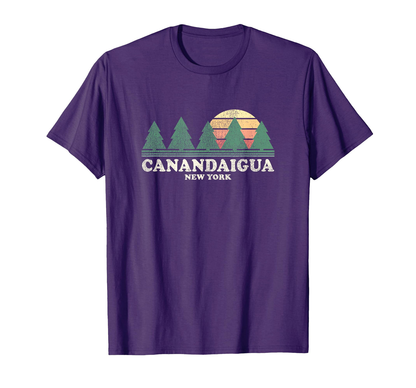 Canandaigua NY Vintage Throwback Tee Retro 70s Design T-Shirt