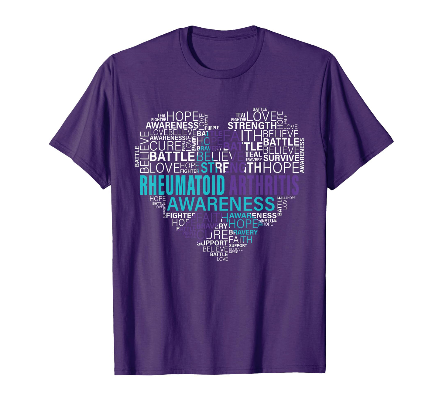 Rheumatoid Arthritis Awareness Hope Support Strong Warrior T-Shirt