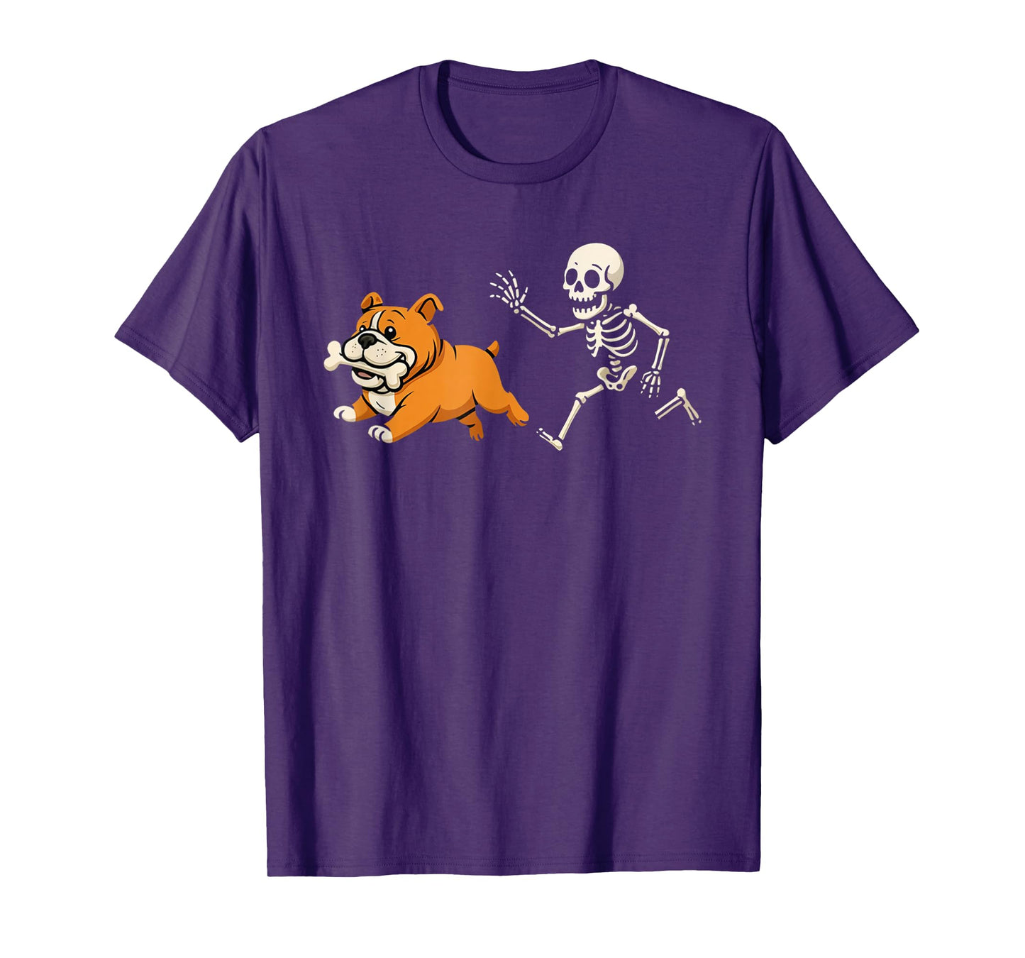 Funny Halloween French Bulldog Skeleton Spooky Season T-Shirt