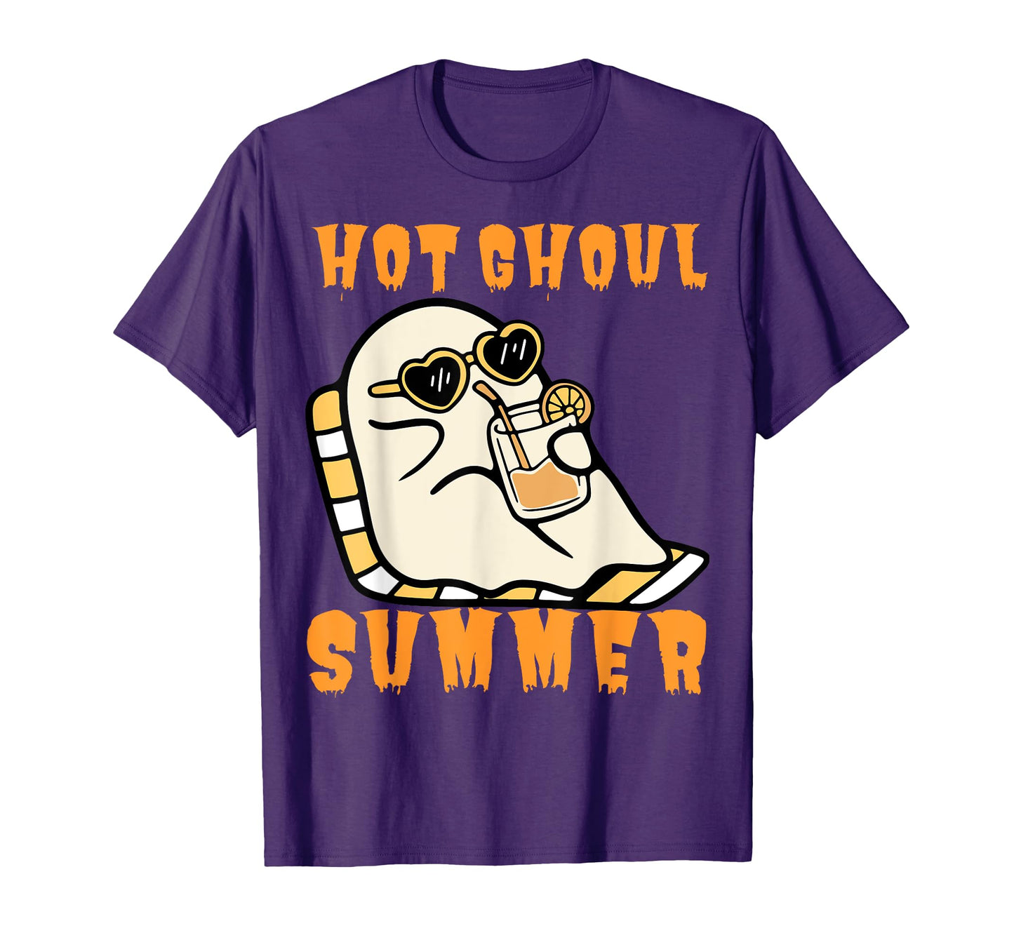 Funny Hot Ghoul Summer Ghost Spooky Beach Halloween Men Women T-Shirt