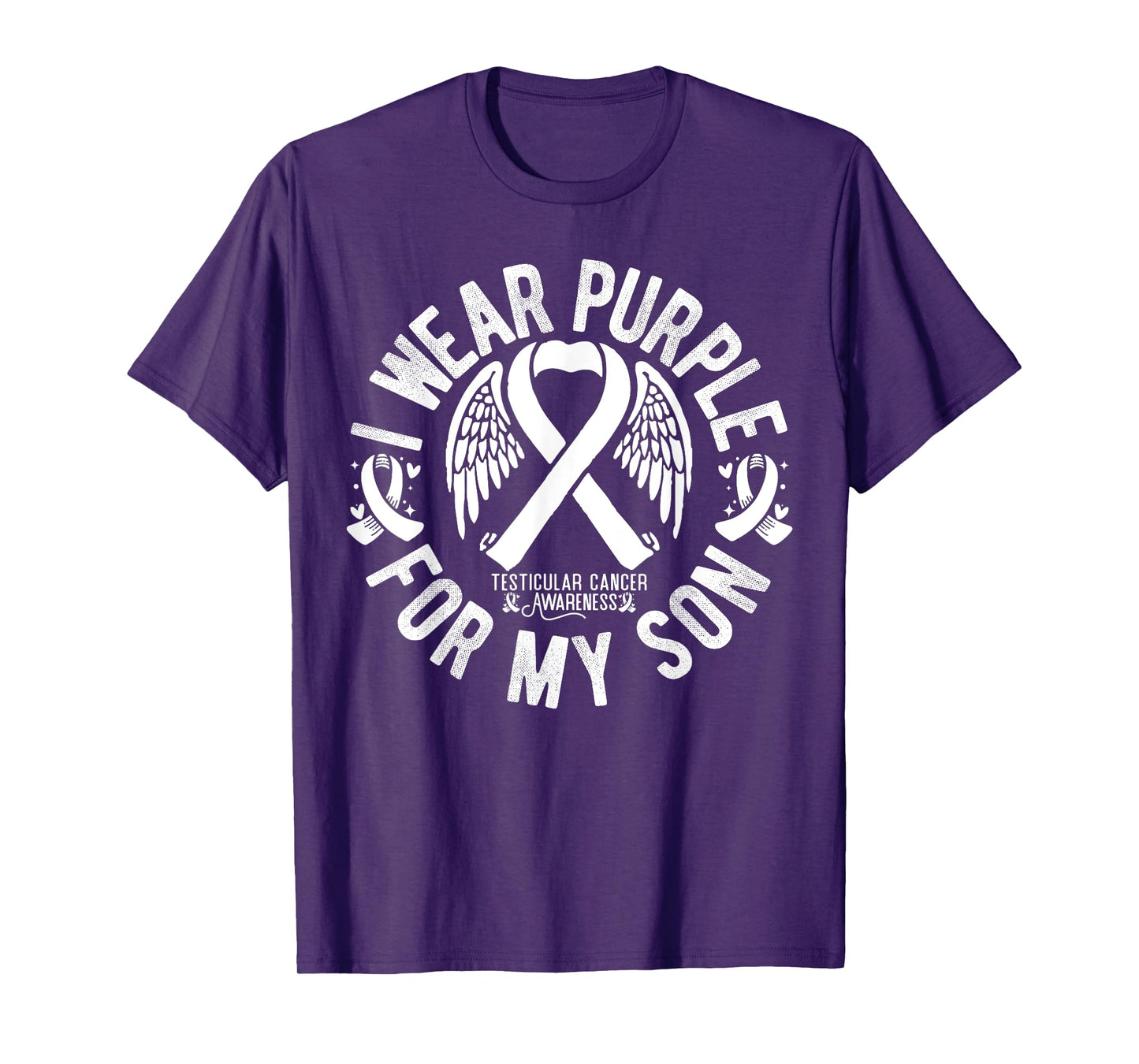 I Wear Purple For My Son Testicular Cancer Awareness T-Shirt