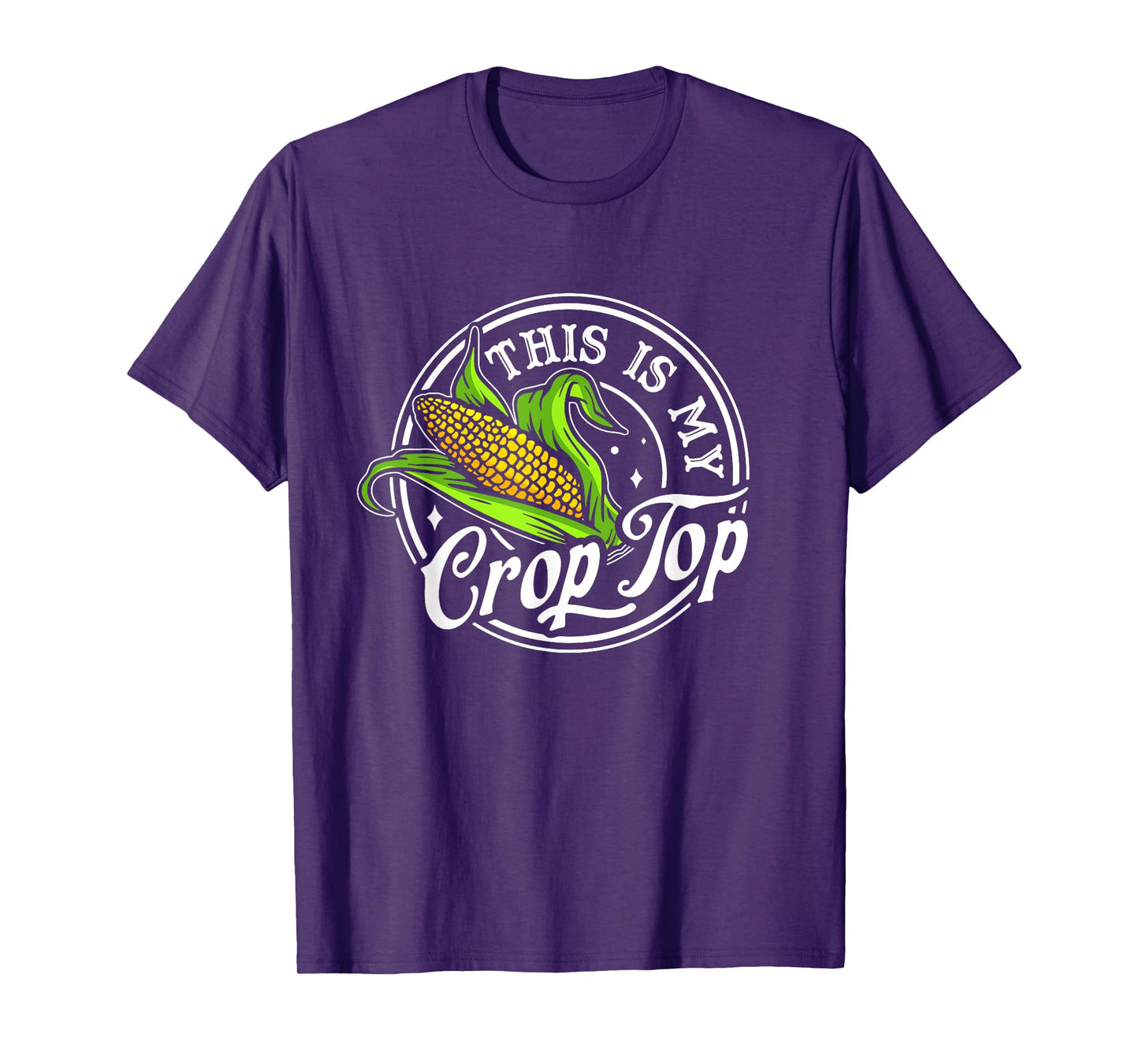 Womens This Is My Crop Top Funny Farmer Farming Corn T-Shirt