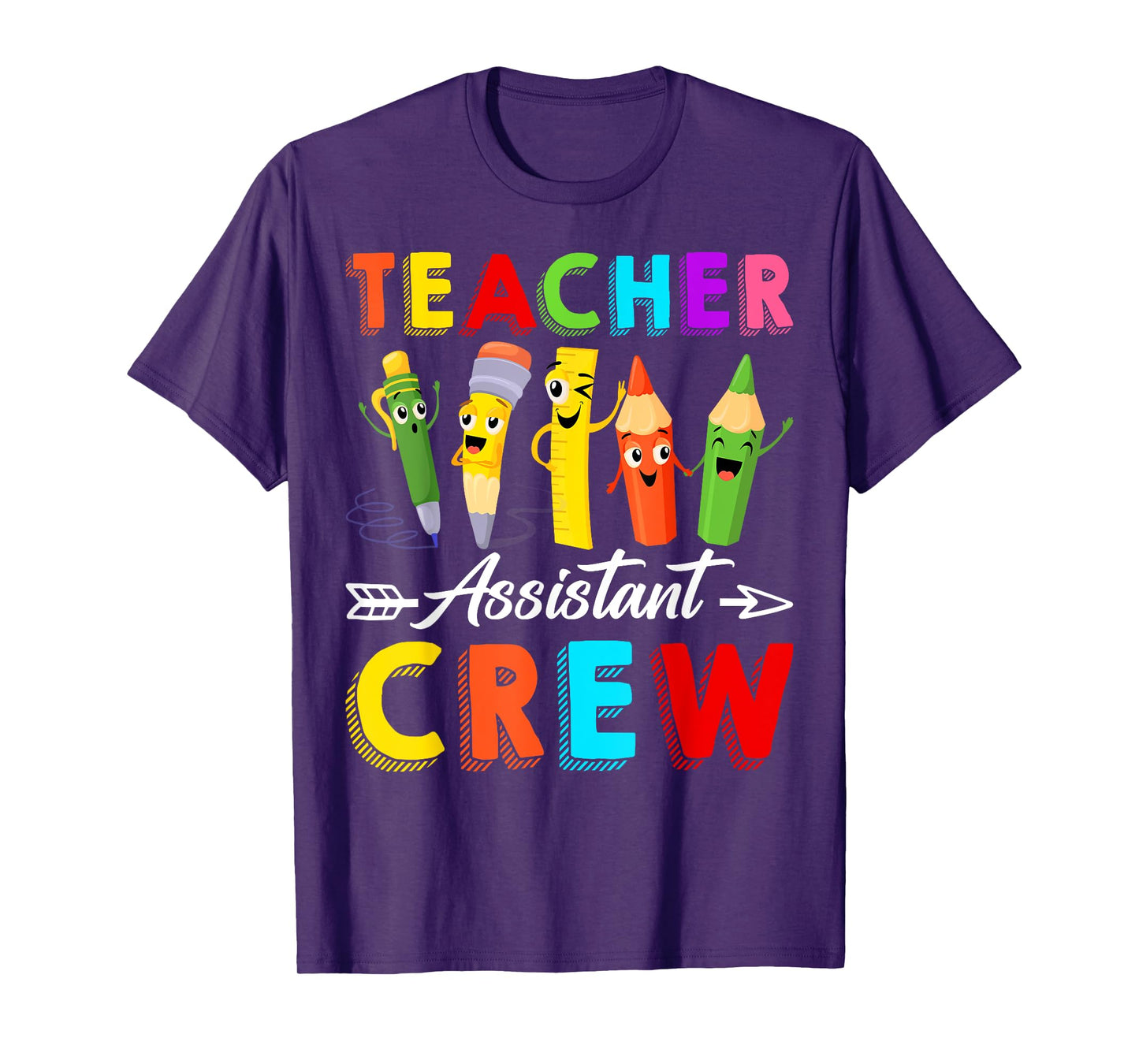 Teacher Assistant CrewTeacher Appreciation Back To School Men Women Girls Kids T-Shirt