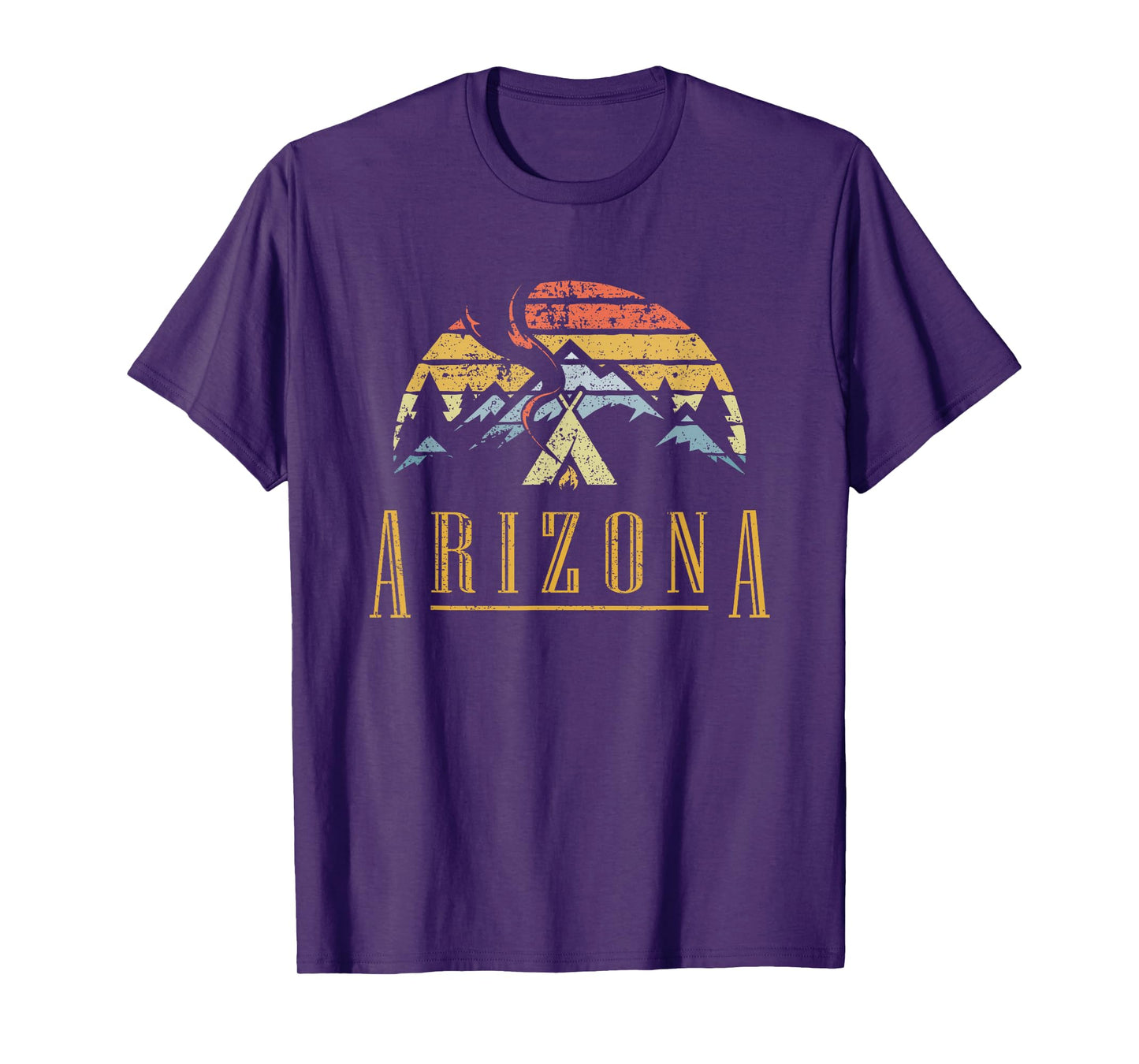 Vintage Arizona Mountains Camping Campfire Retro T Shirt T-Shirt