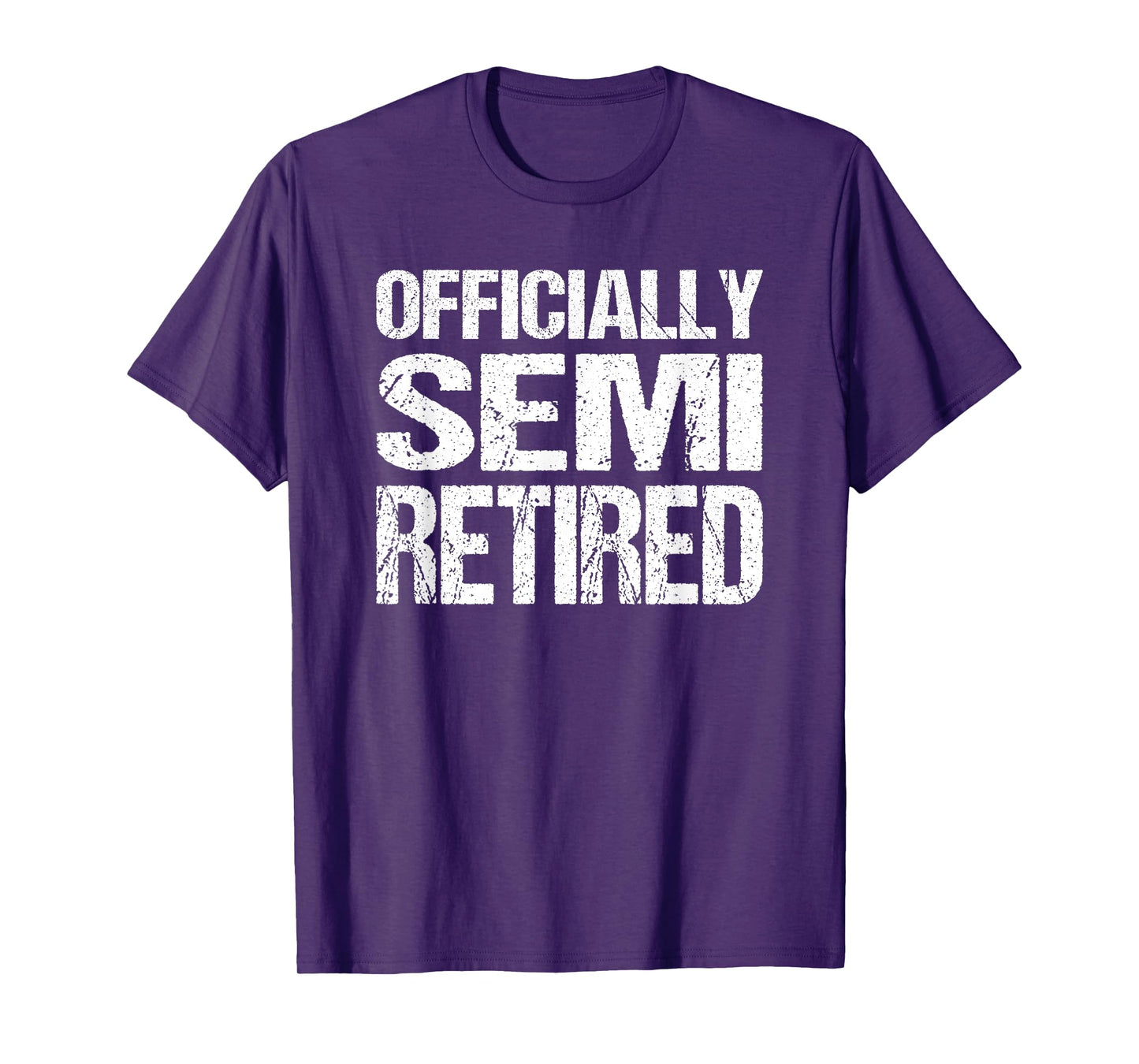 Retirement Gear Semi Retired Funny T-Shirt - Unisex, Black, Small, Short Sleeve, Classic Fit, Cotton/Polyester Blend