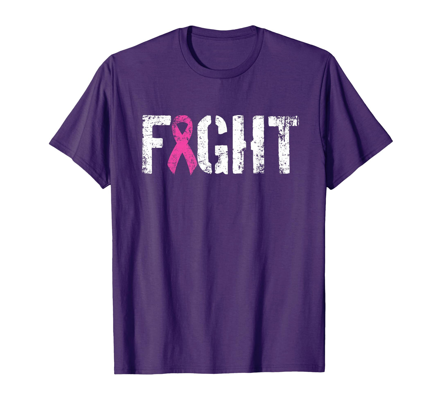 Fight Breast Cancer - Pink Military Style Awareness Ribbon T-Shirt