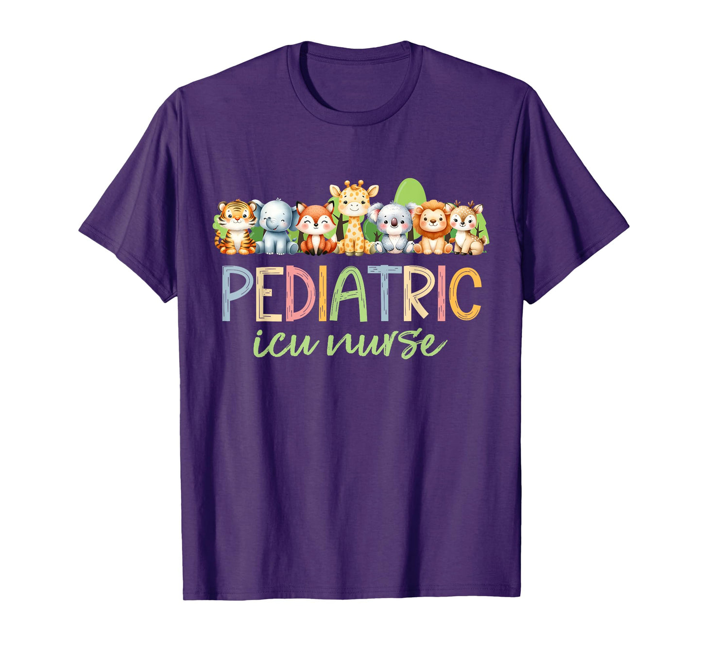 Pediatric ICU Nurse PICU Cute Animals Pediatrics RN T-Shirt