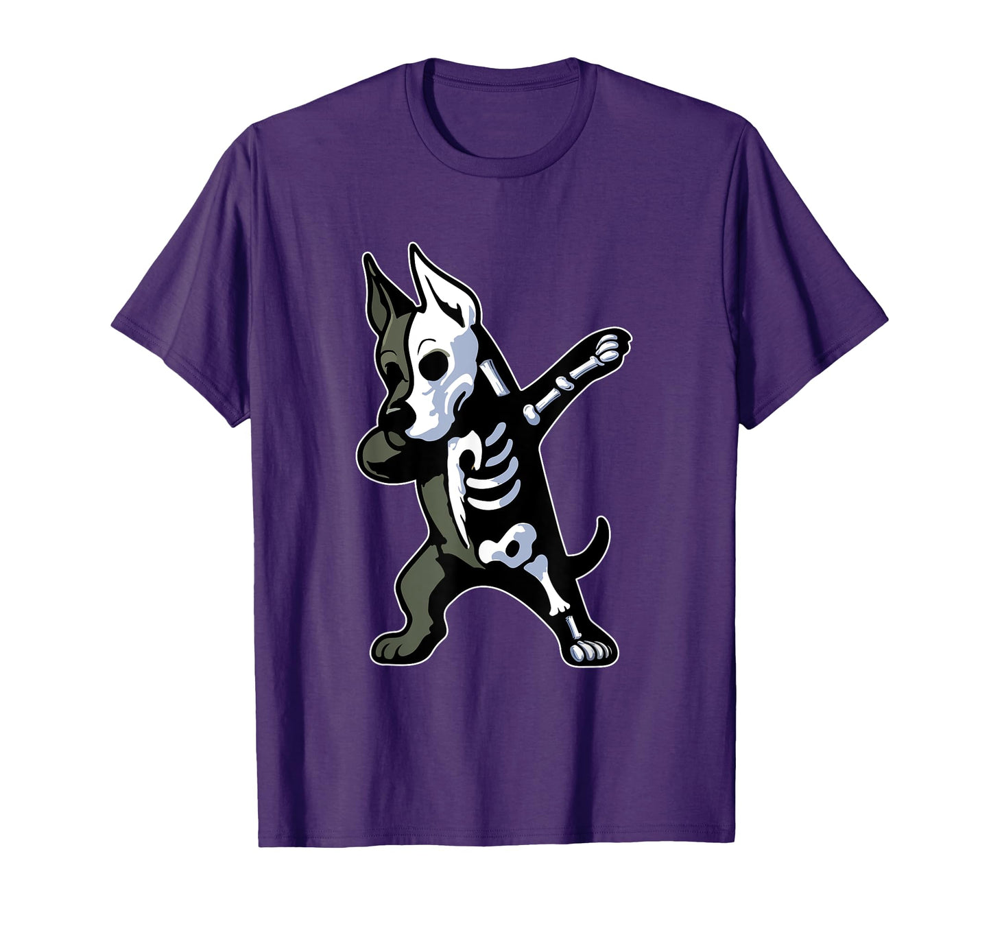 Dabbing Great Dane Half Skeleton Halloween Costume Owner T-Shirt