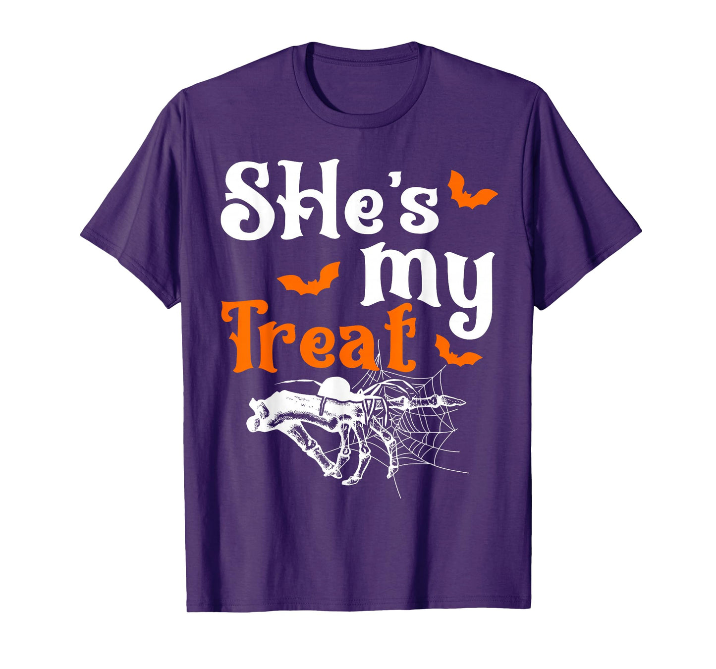 She's My Treat Skeleton Couples Matching Couple Halloween T-Shirt