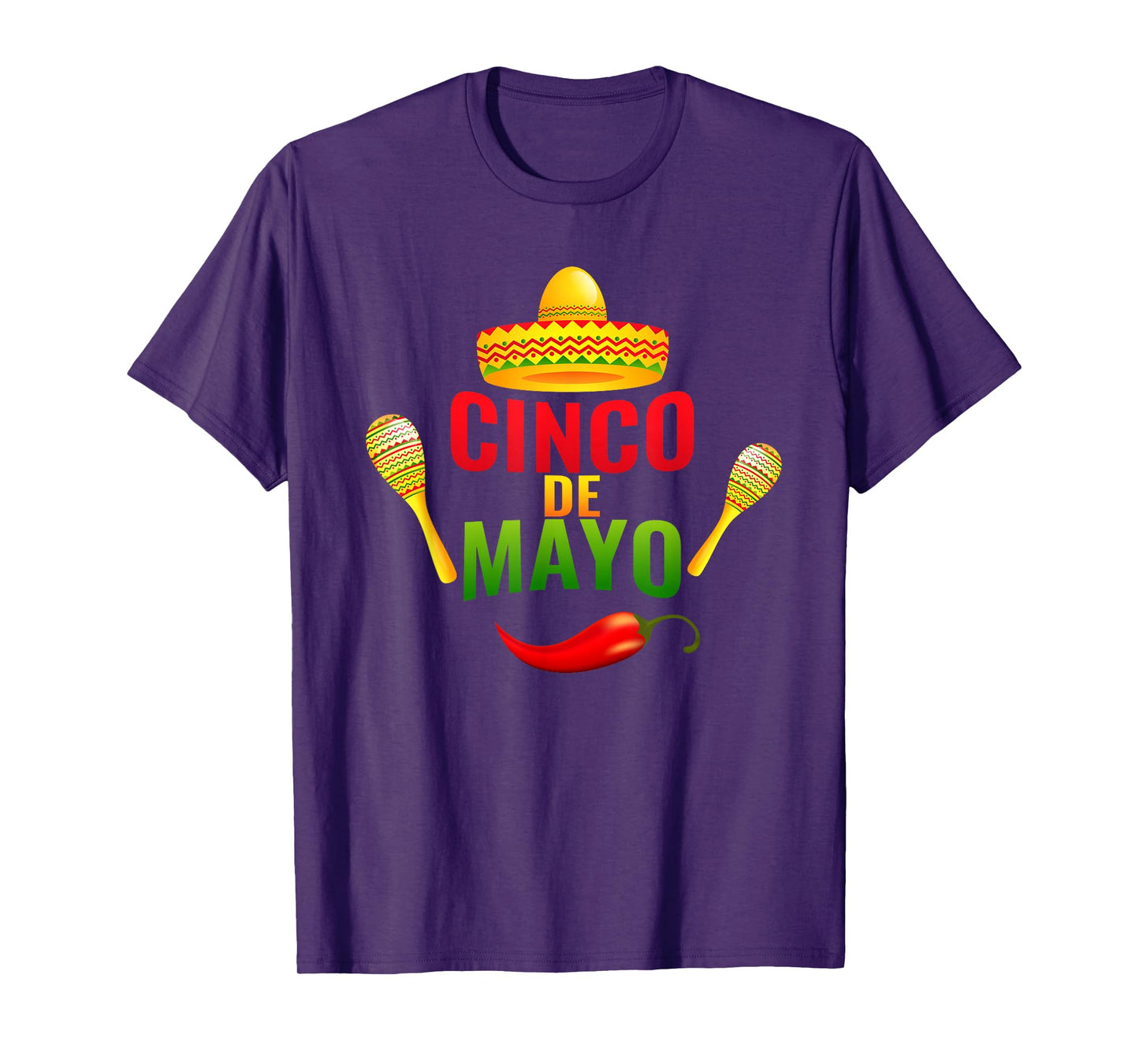 Cinco de Mayo Sombreo Chilli Mexican Party Design Outfit T-Shirt