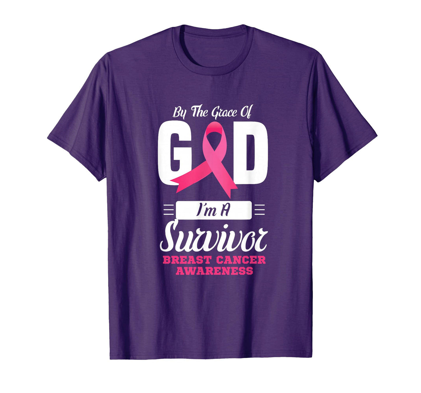 By the grace god I'm a survivor breast cancer awareness T-Shirt