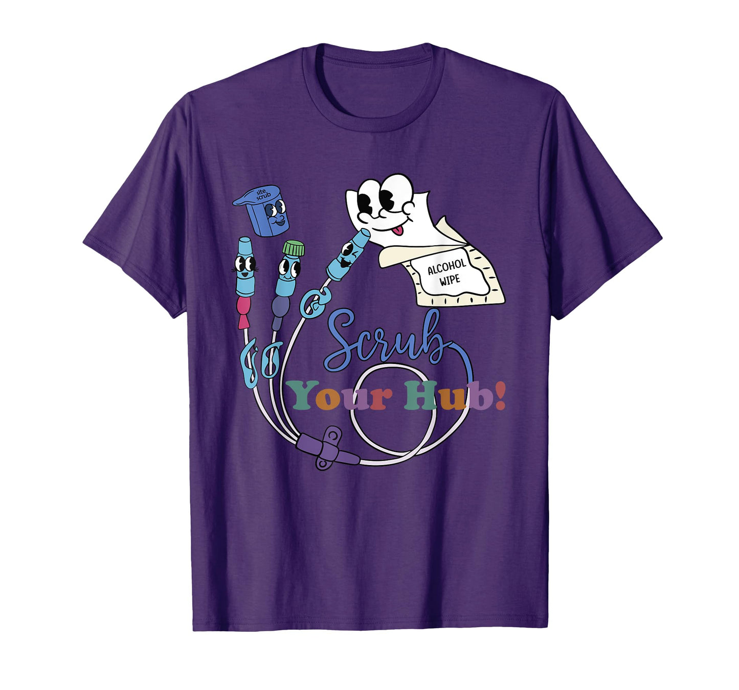 Funny Peds ER Icu Rn Nurse Scrub the Hub Nursing Student T-Shirt