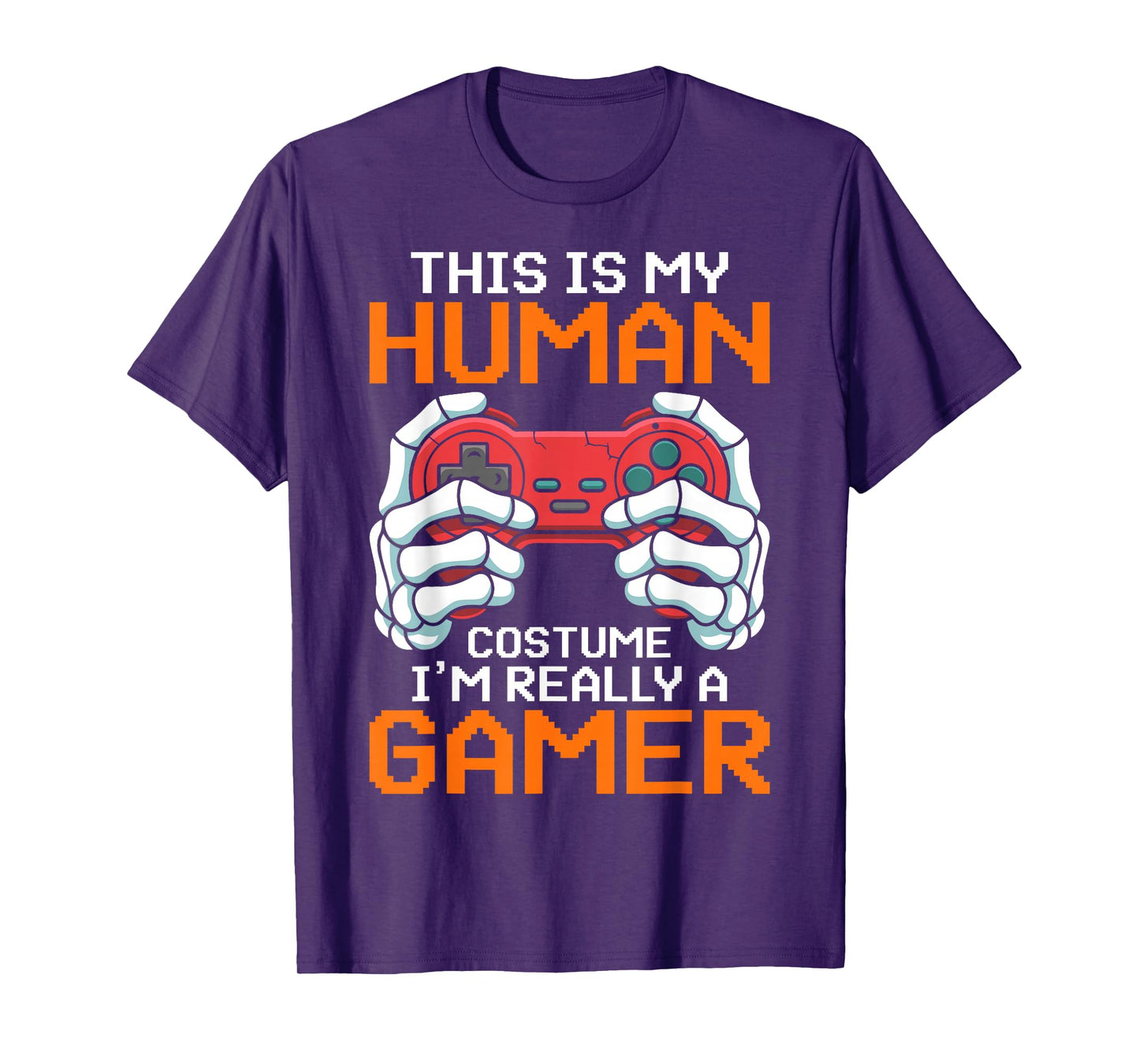 Video Games Gamer Skeleton Halloween Costume for Boys T-Shirt