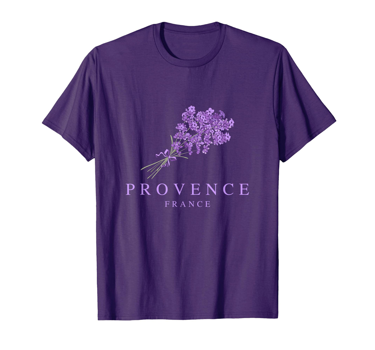 Provence France Souvenir Elegant Lavender Floral Graphic T-Shirt