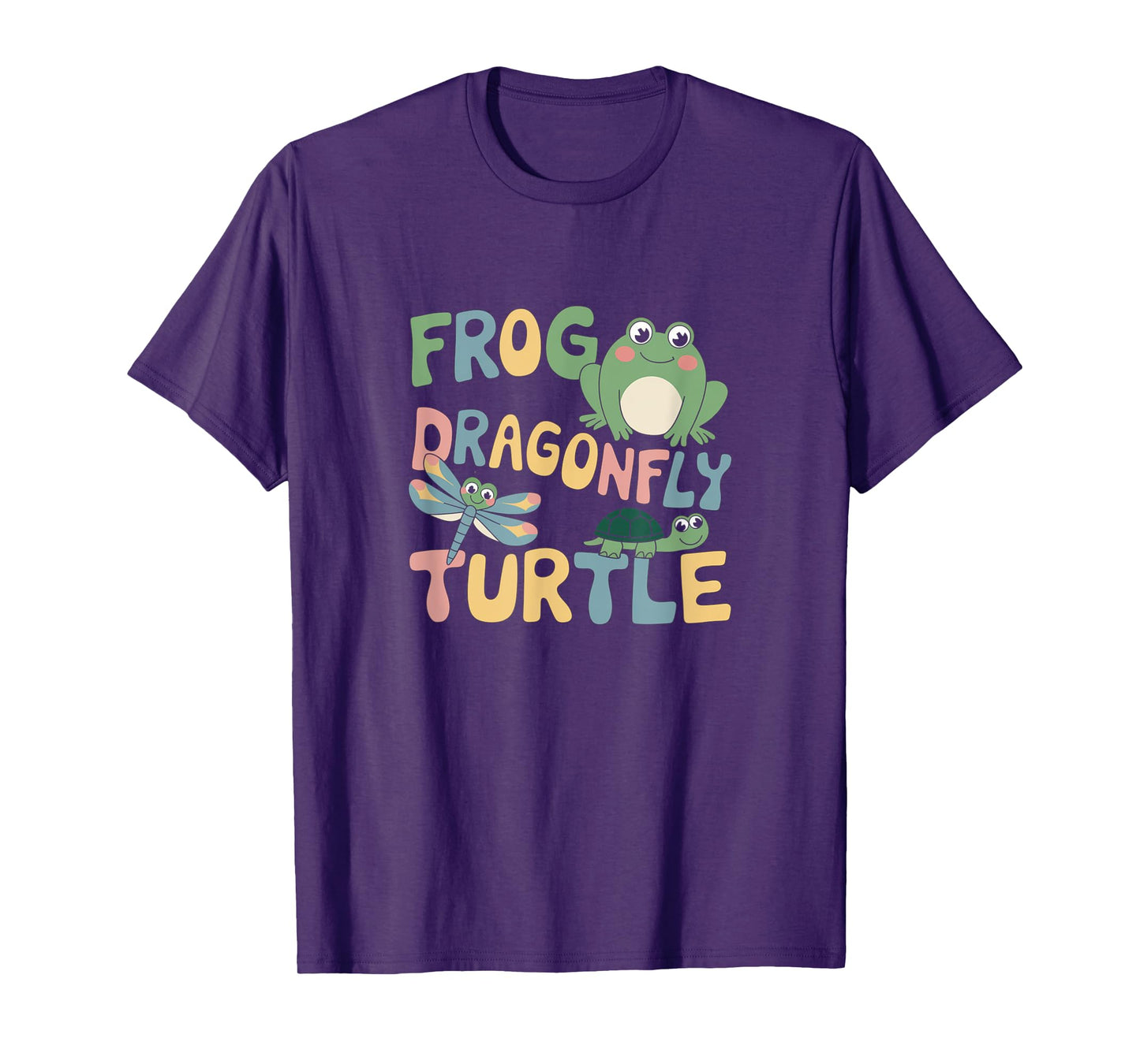 Frog Dragonfly Turtle Cute Animal T-Shirt