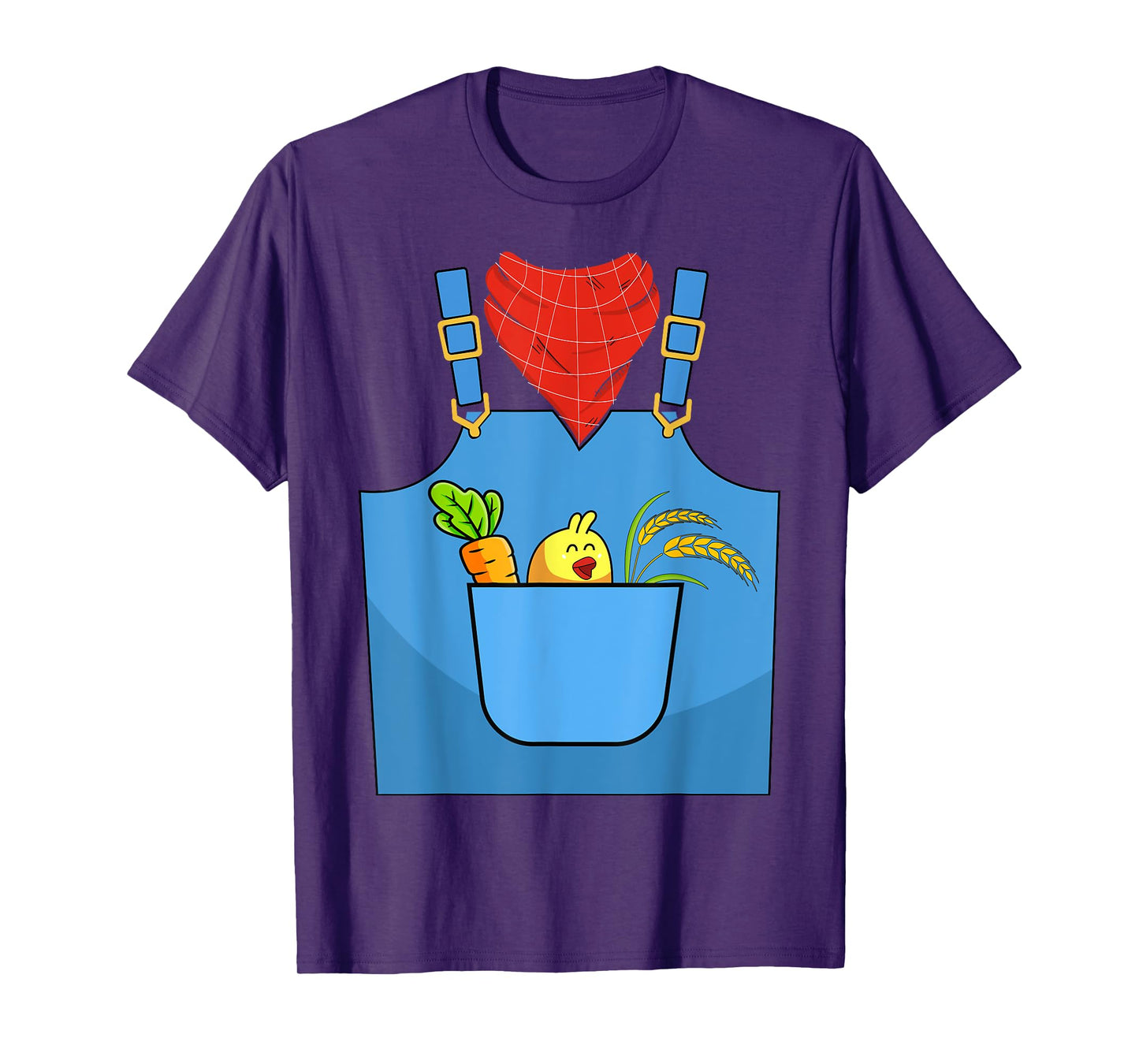 Farmer Costume Halloween Simple Cute Farm Women Men Kids T-Shirt