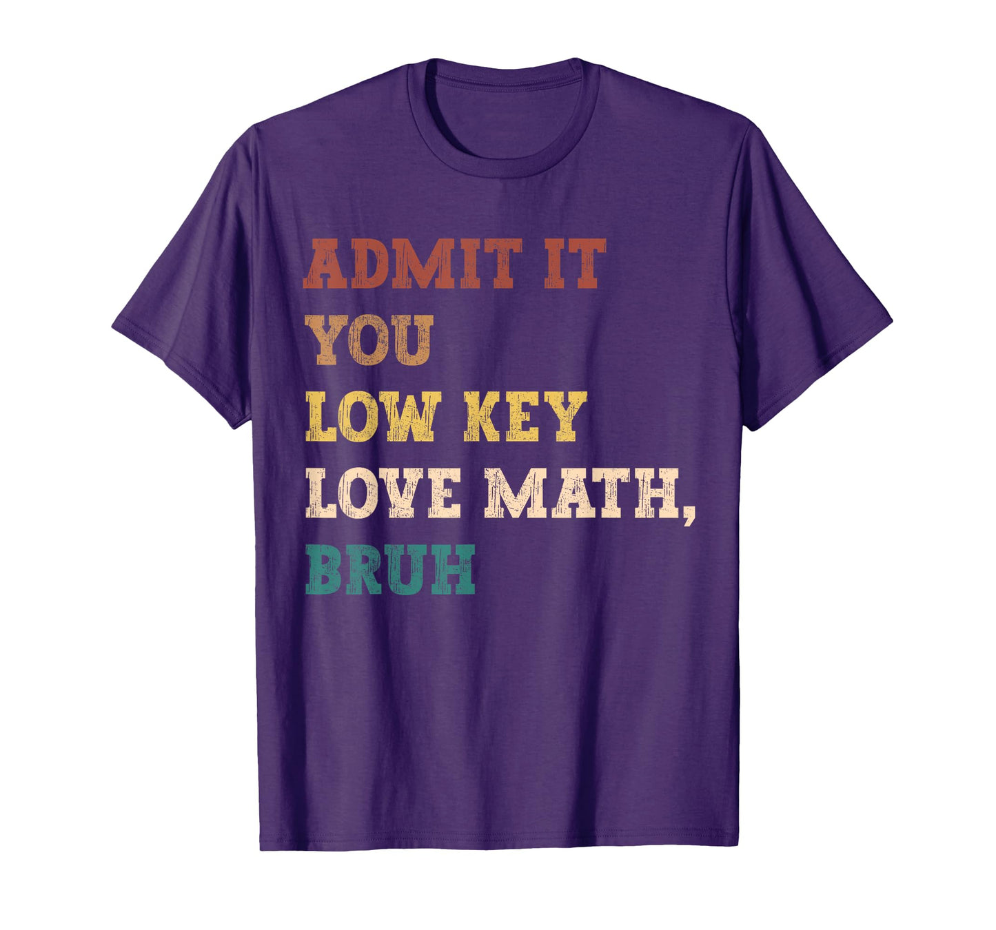 admit it you low key love math bruh funny math teacher T-Shirt