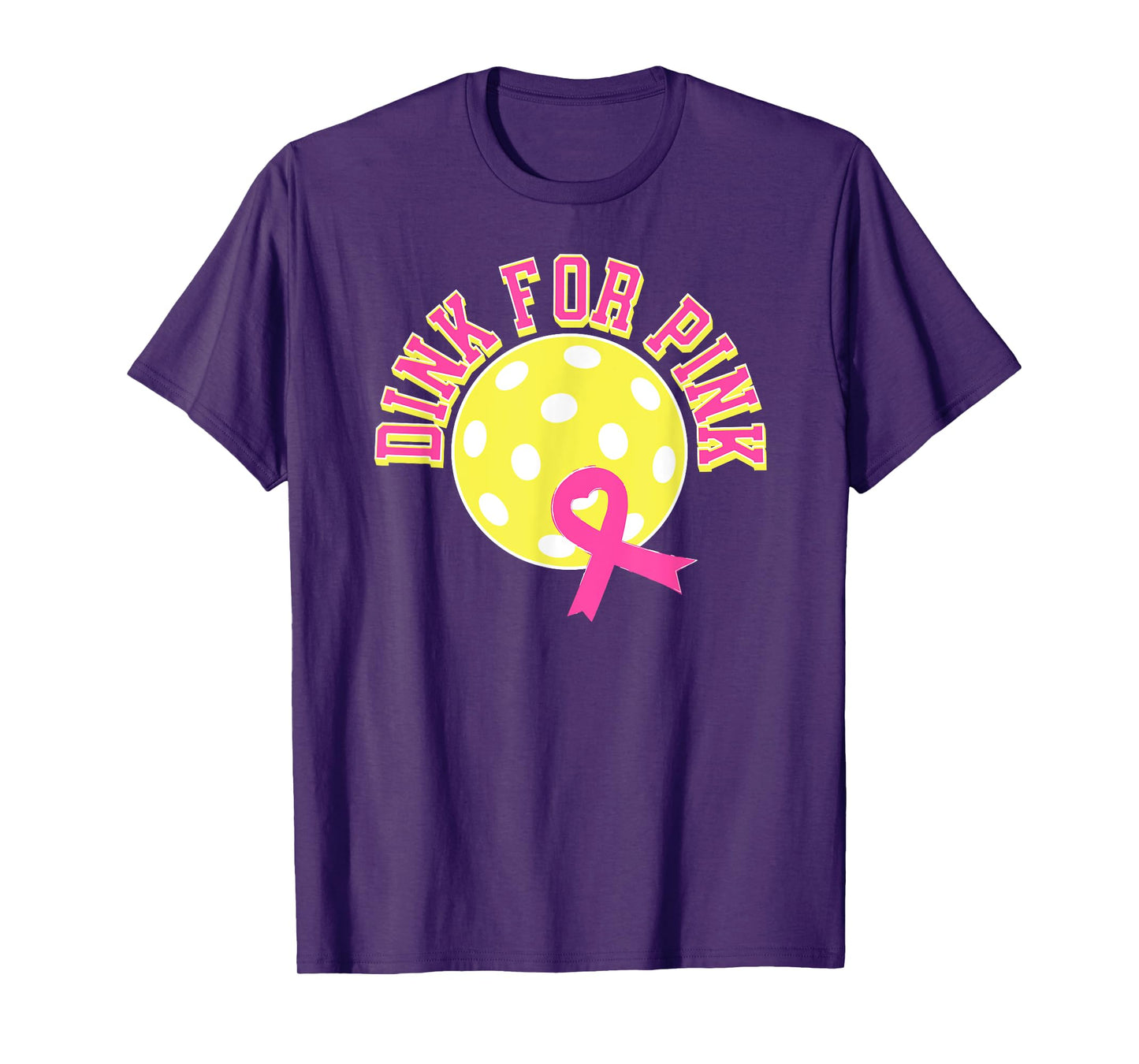 Dink For Pink Ribbon Show Support On the Pickleball Court T-Shirt