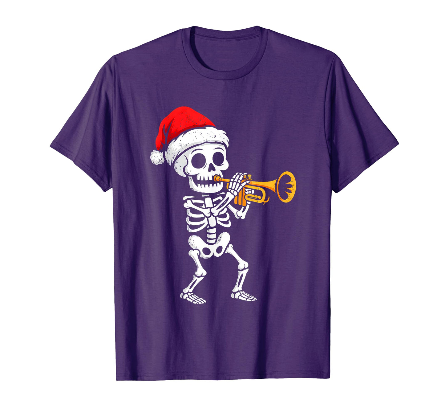 Skeleten Playing Trumpet Funny Halloween Costume Boys Kids T-Shirt