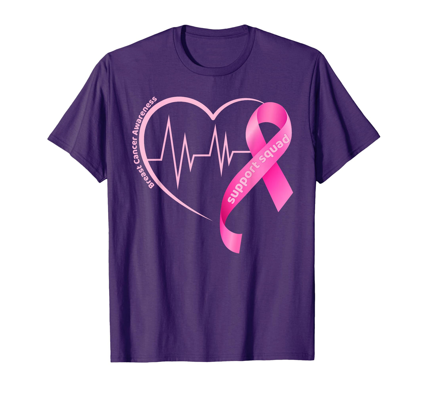 Support Squad Breast Cancer Awareness Pink Ribbon Team T-Shirt