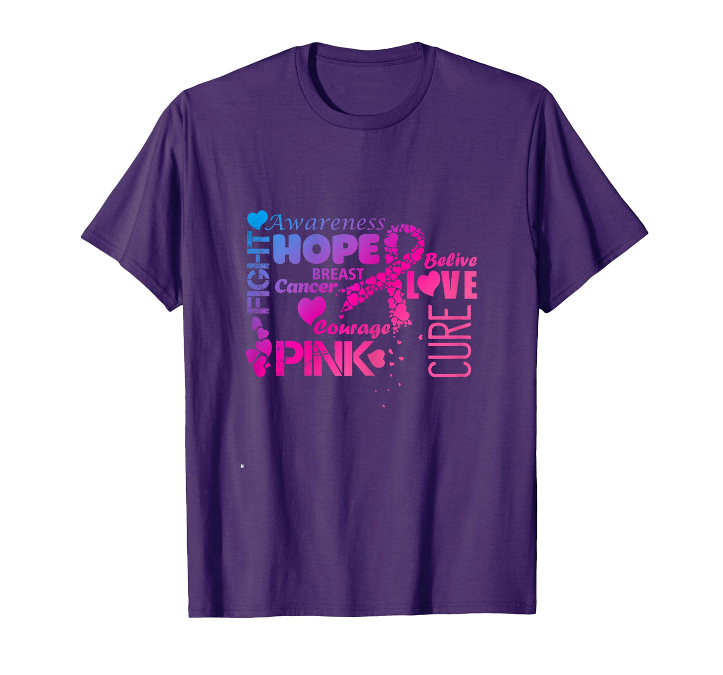 Breast Cancer Awareness Shirt Strength Faith Hope Love Cure T-Shirt