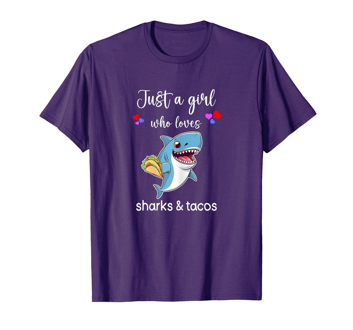 Shark Taco Shirt Girls Cute Shark Taco T-Shirt