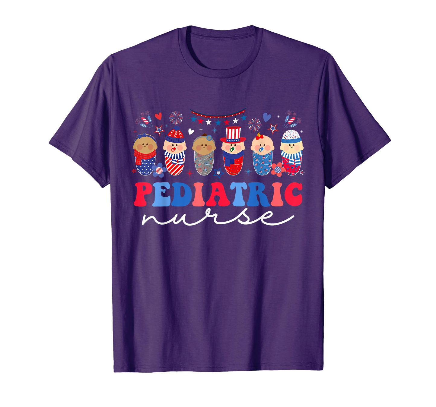 Peds Nurse 4th Of July American Pediatric Nursing T-Shirt