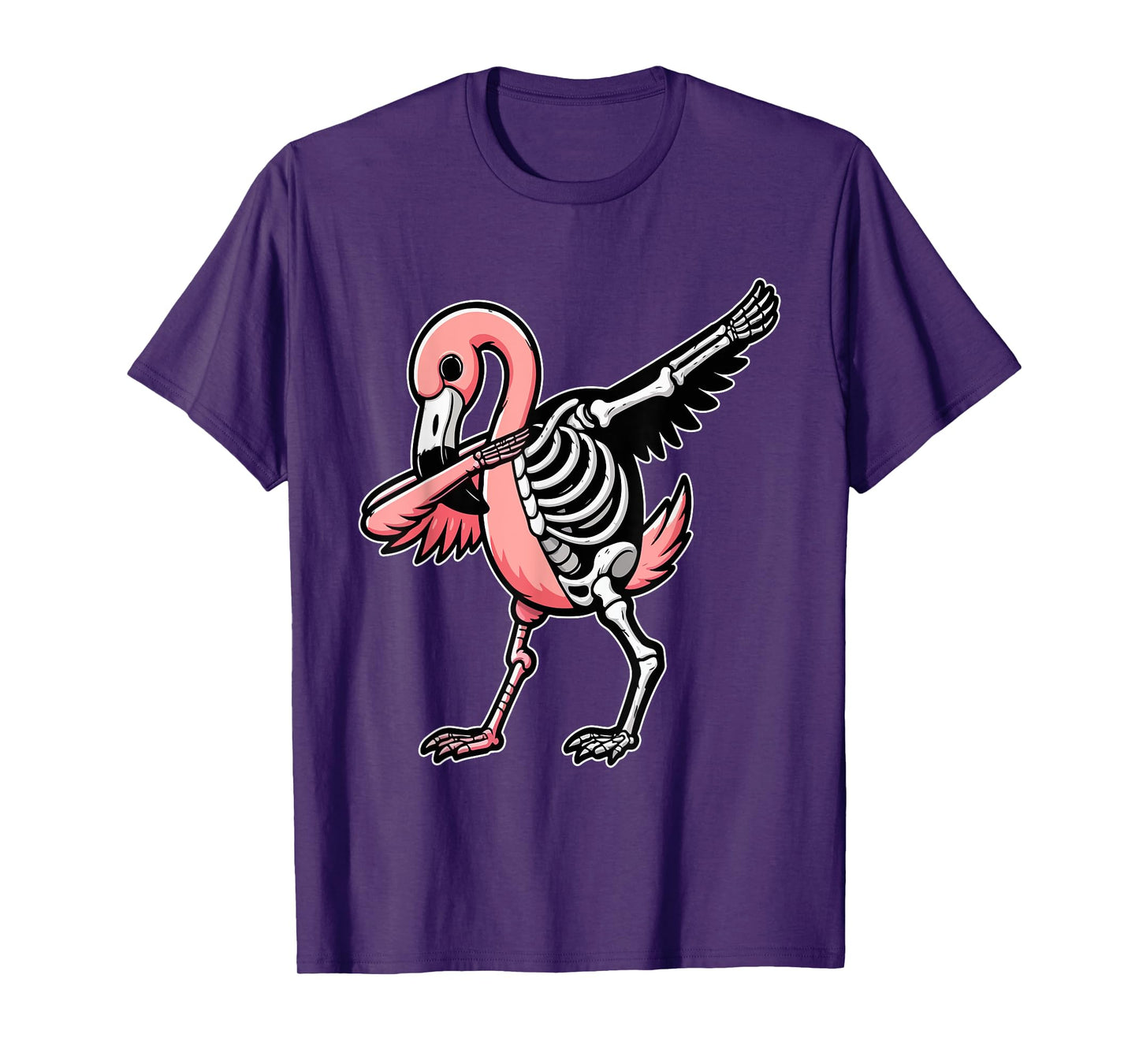 Dabbing Flamingo Half Skeleton Halloween Costume Lover Kids T-Shirt