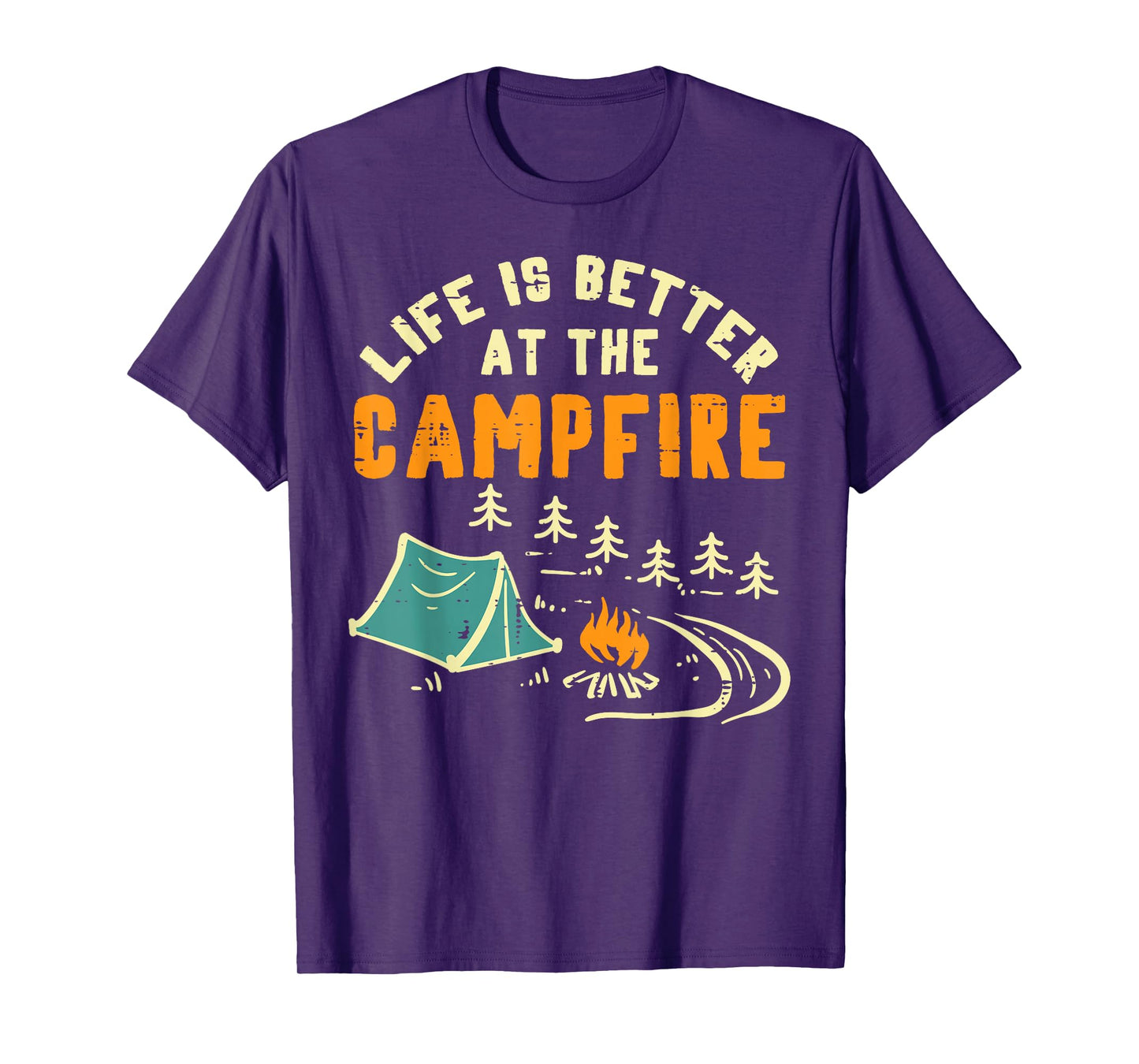 Life Better Campfire Camping Camper Boys Girl Kids Men Women T-Shirt