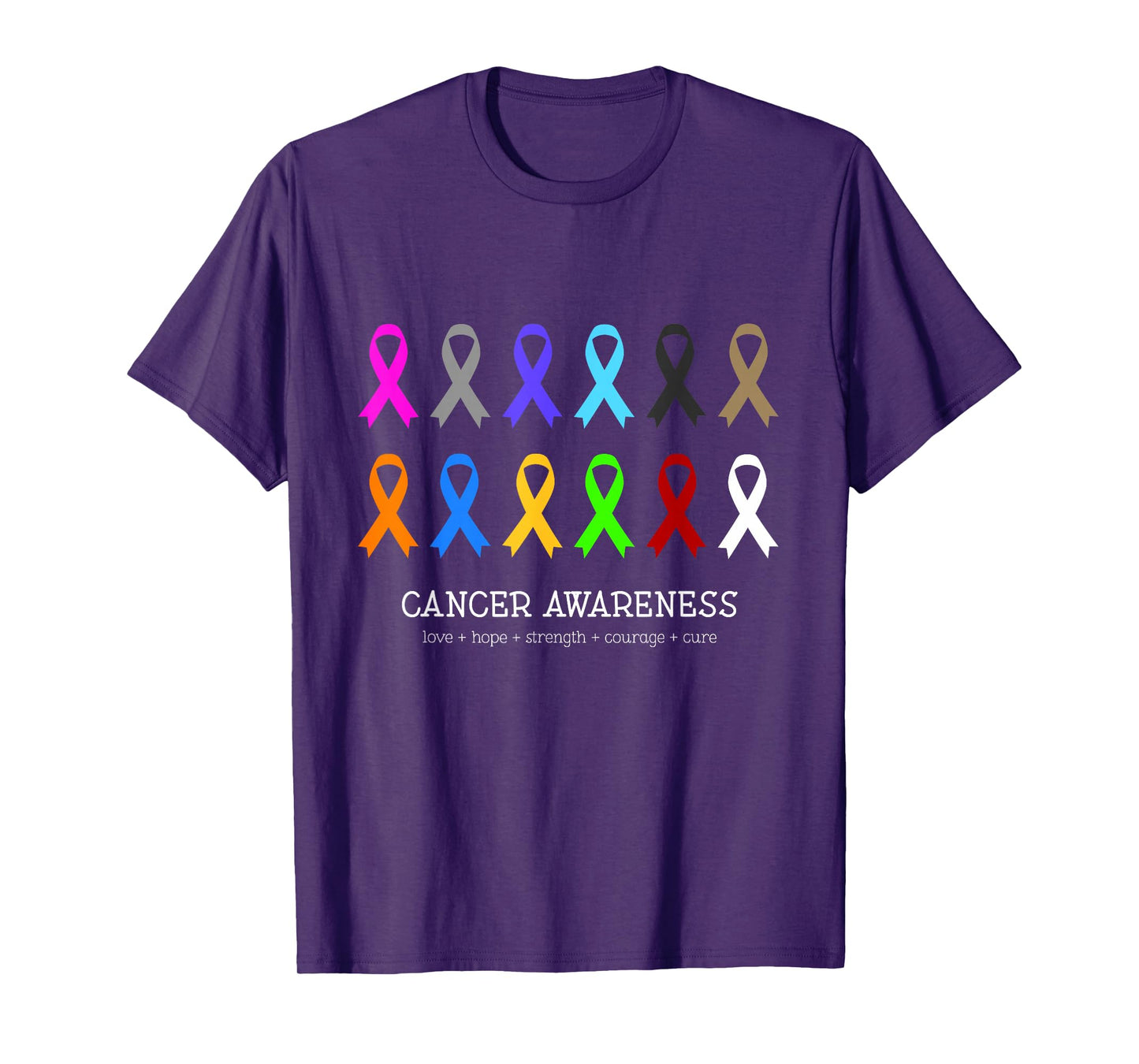 Cancer Awareness Clothing - Fight Cancer Ribbon T-Shirt