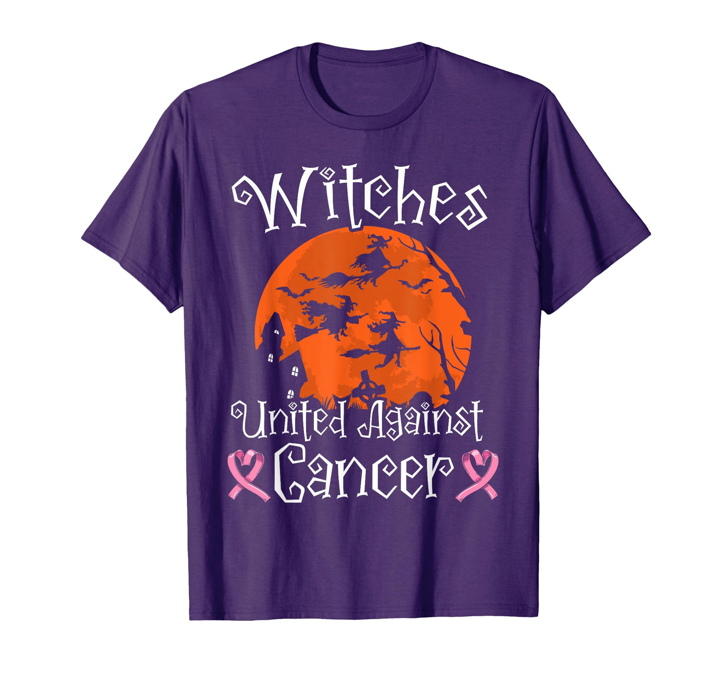 Witches United Against Cancer Breast Cancer Halloween T-Shirt