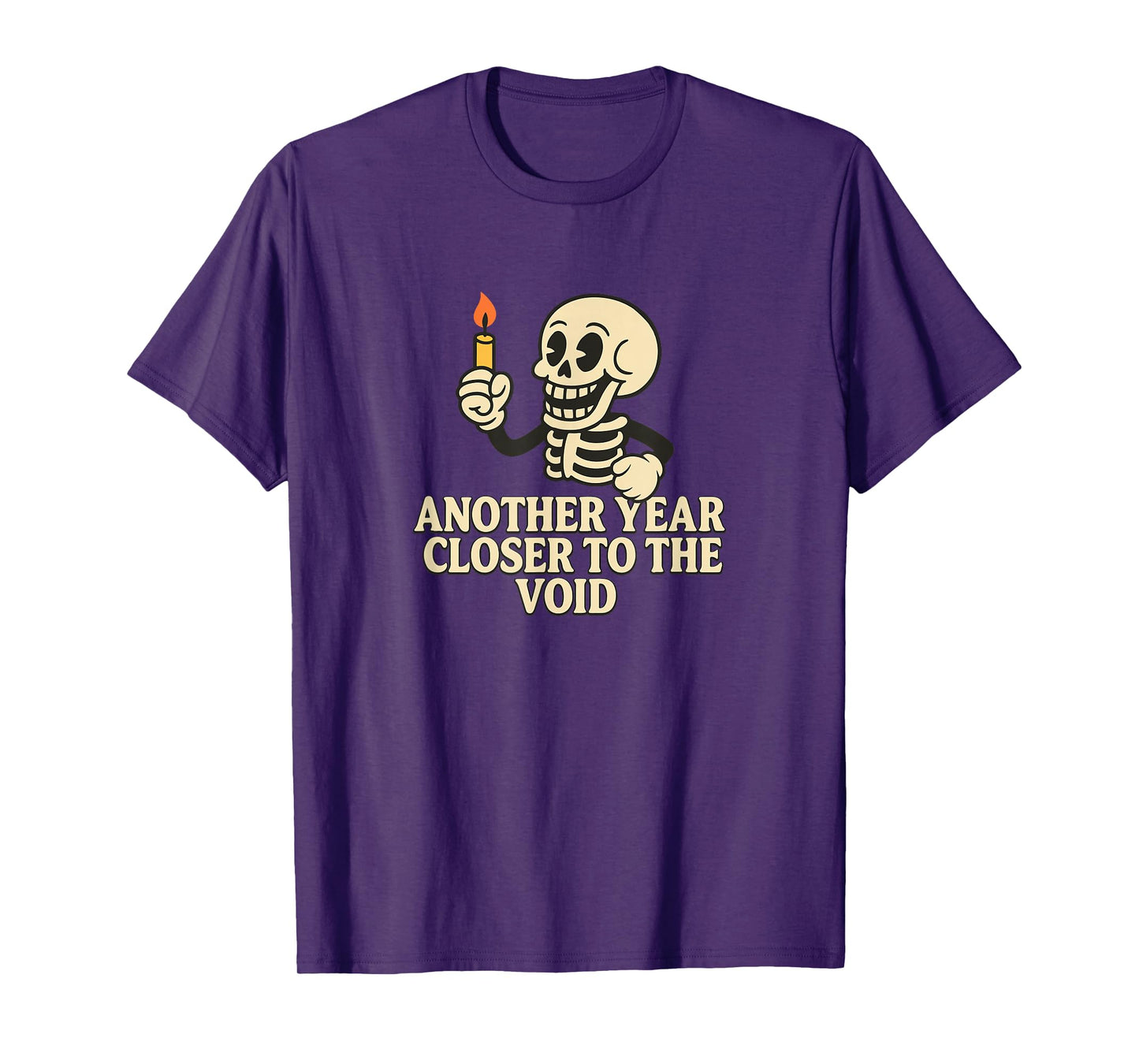 Another Year Closer to The Void Retro Skeleton T-Shirt