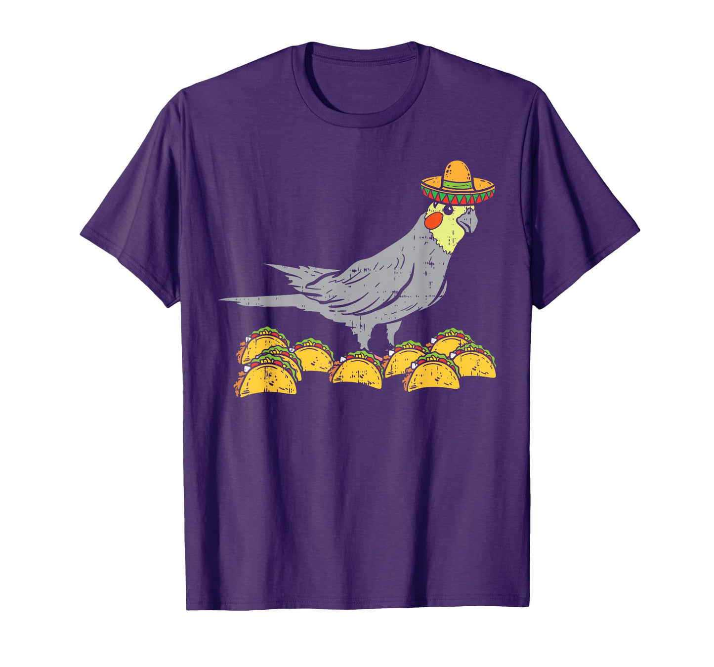 Cockatiel Bird Sombrero Tacos Cinco De Mayo Mexican T-Shirt