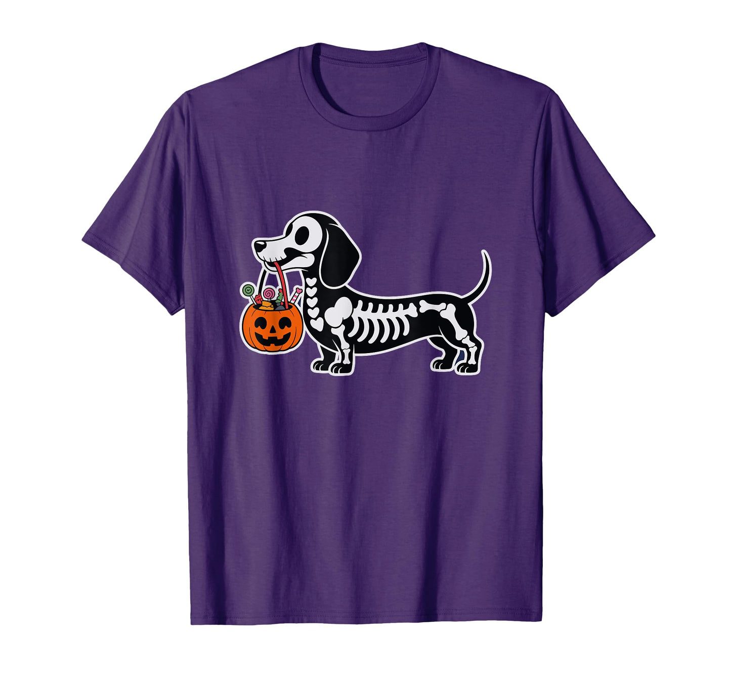 Funny Skeleton Dachshund Halloween Wiener Dog Mom Dog Lover T-Shirt