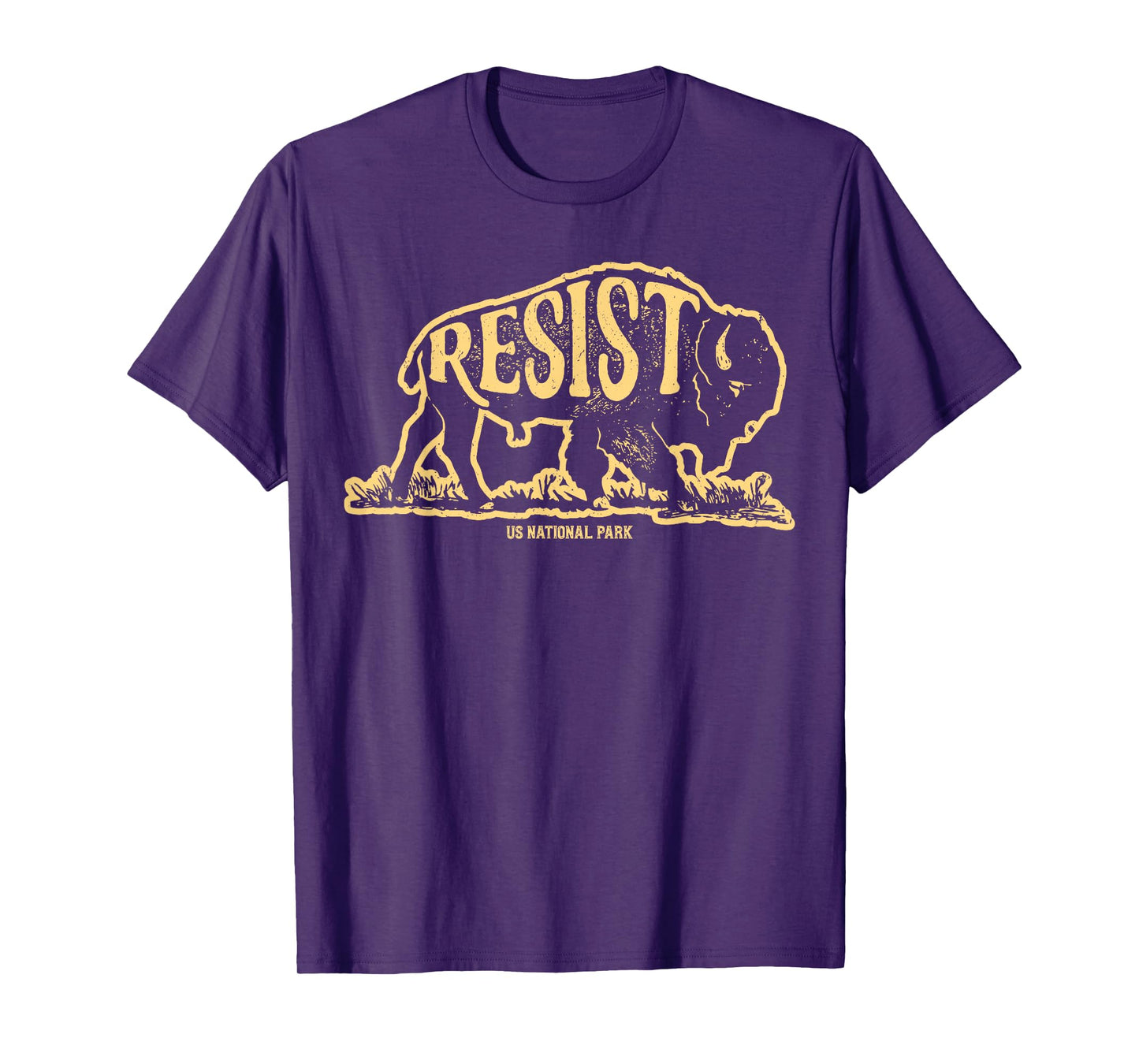 ALT US National Park Resist Service Bison Buffalo Vintage T-Shirt