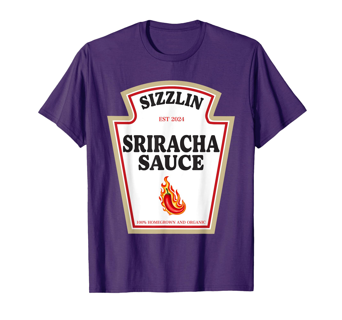 Sizzlin Sriracha Sauce Spice Lovers Condiment Costume T-Shirt