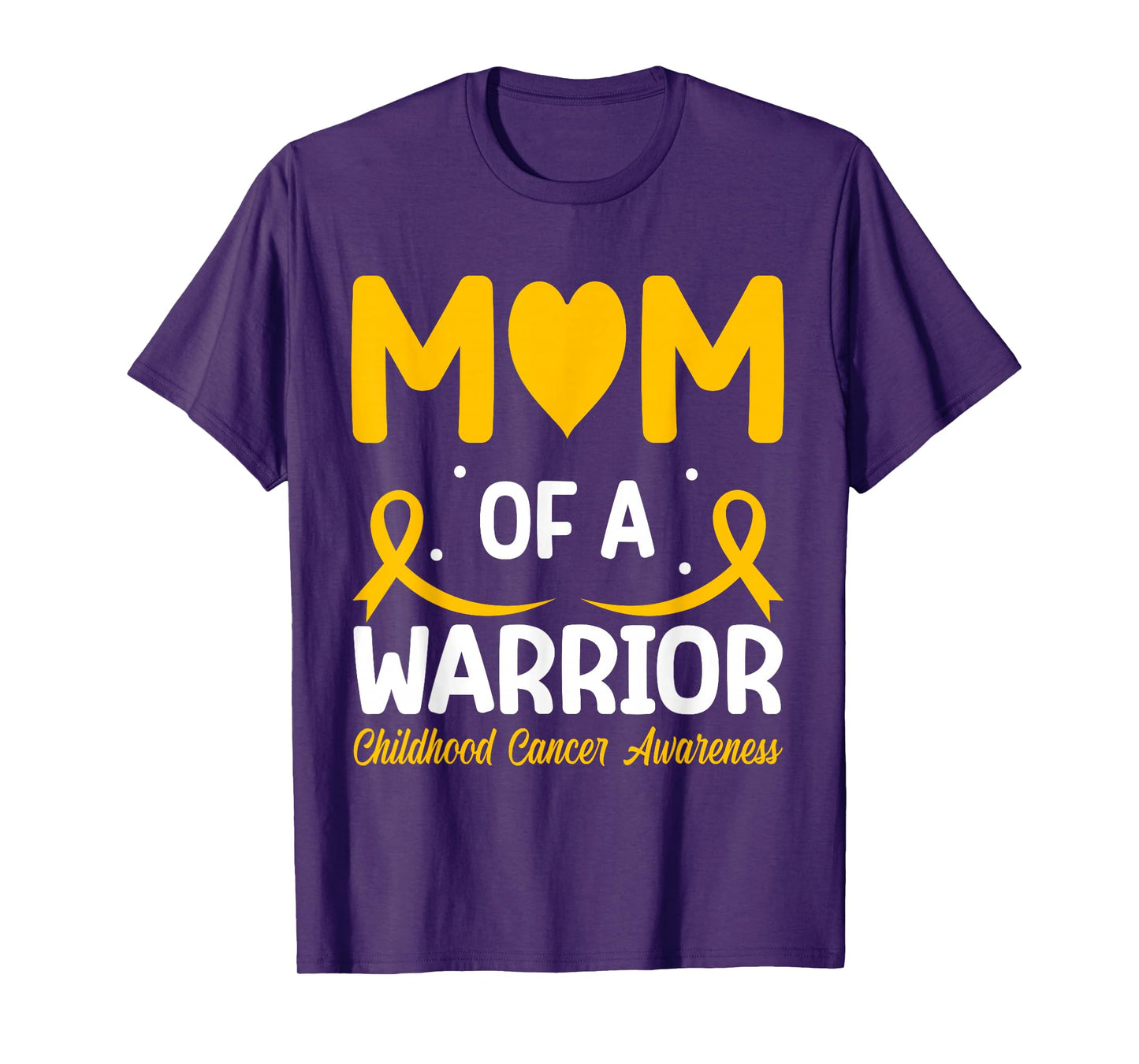 Mom of A Warrior Childhood Cancer Awareness T-Shirt