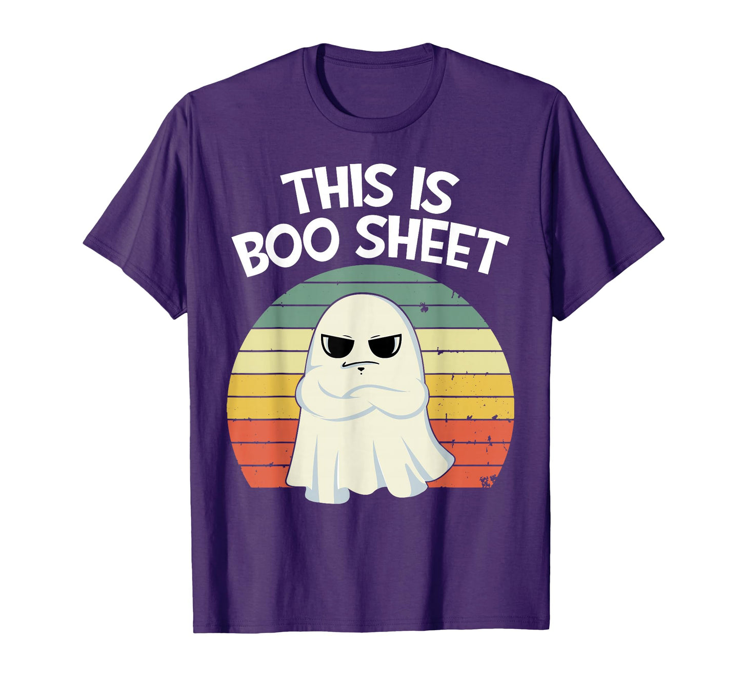 This is Boo Sheet Ghost Retro Halloween Costume Men Women T-Shirt
